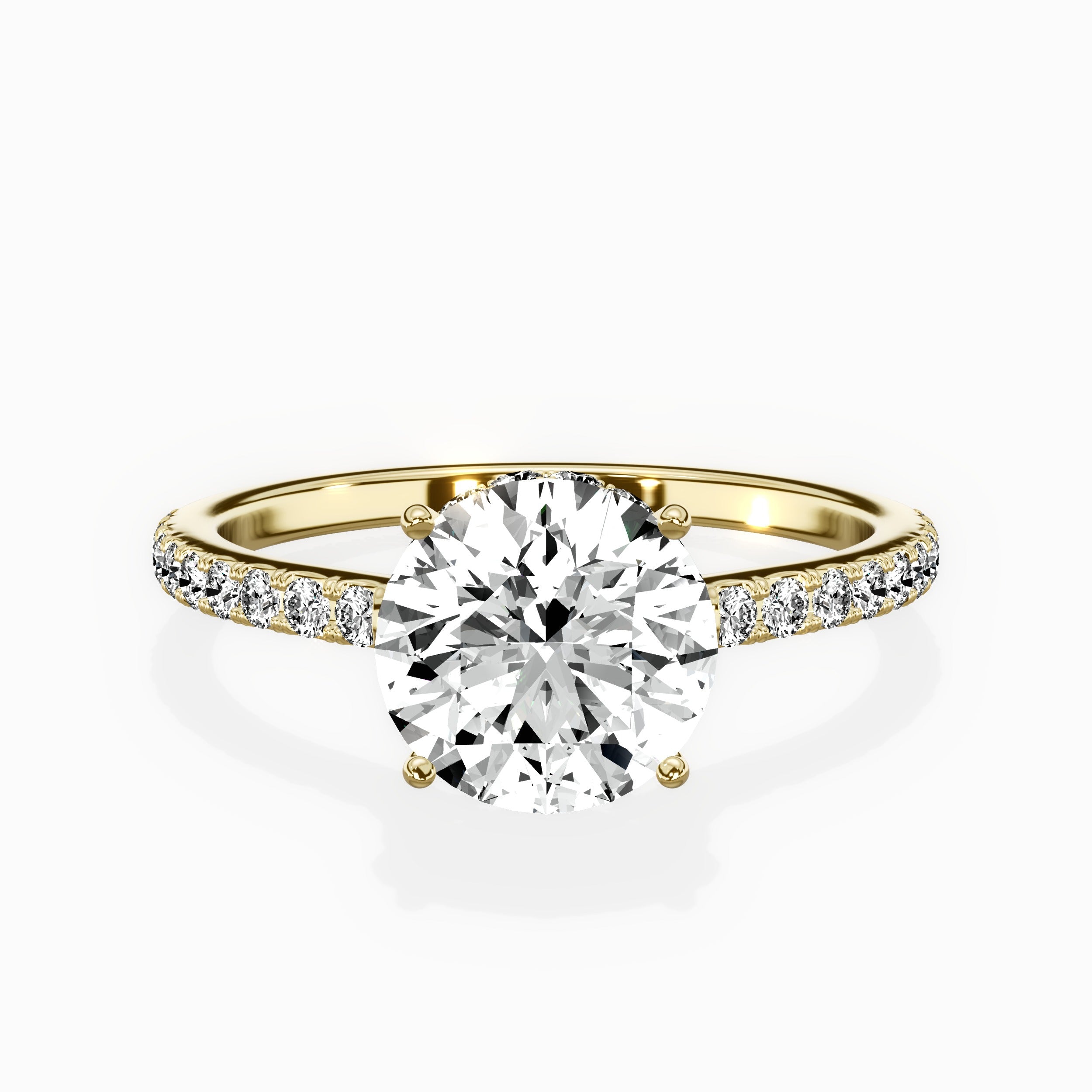 Fortuna Hidden Halo Engagement Ring