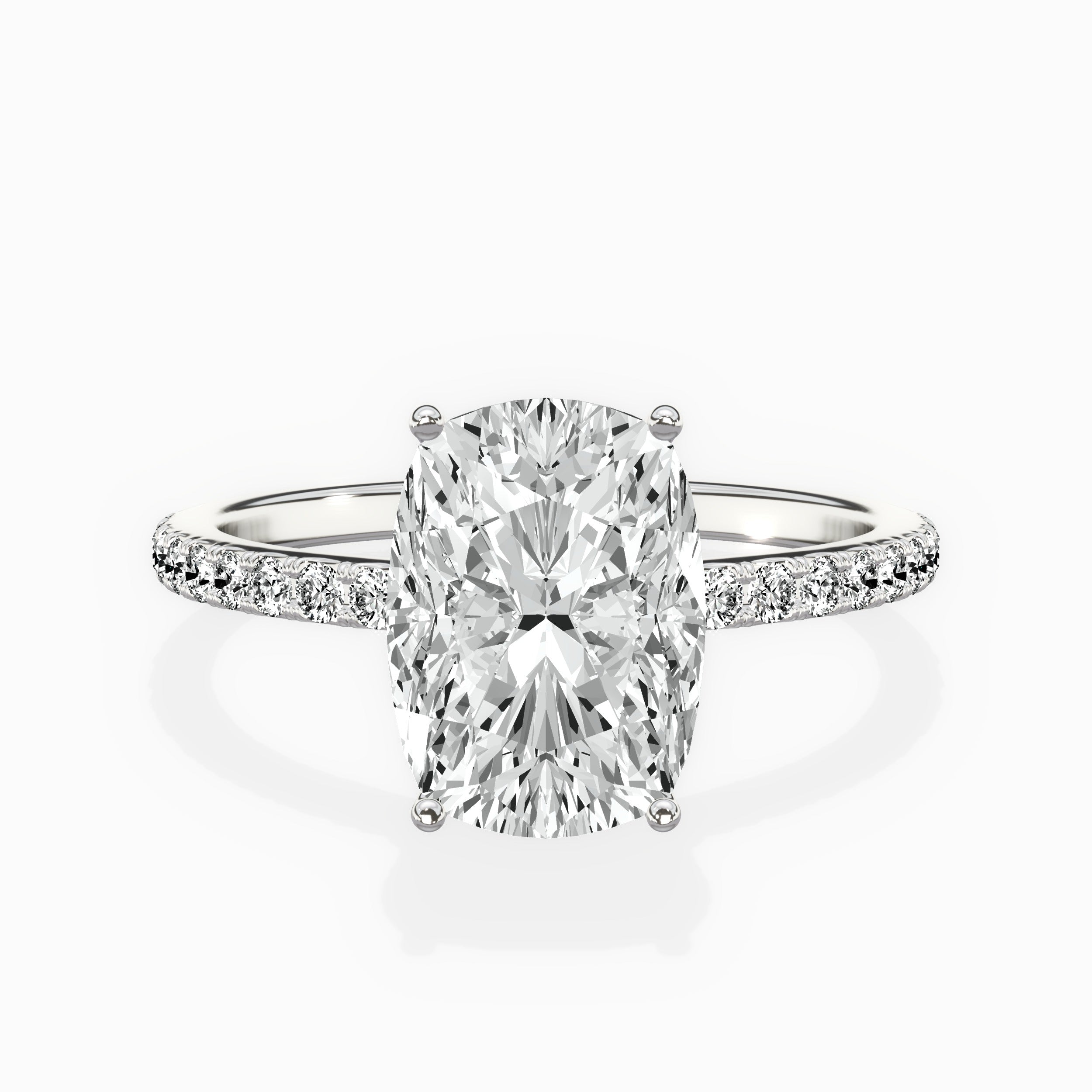 Fortuna Hidden Halo Engagement Ring