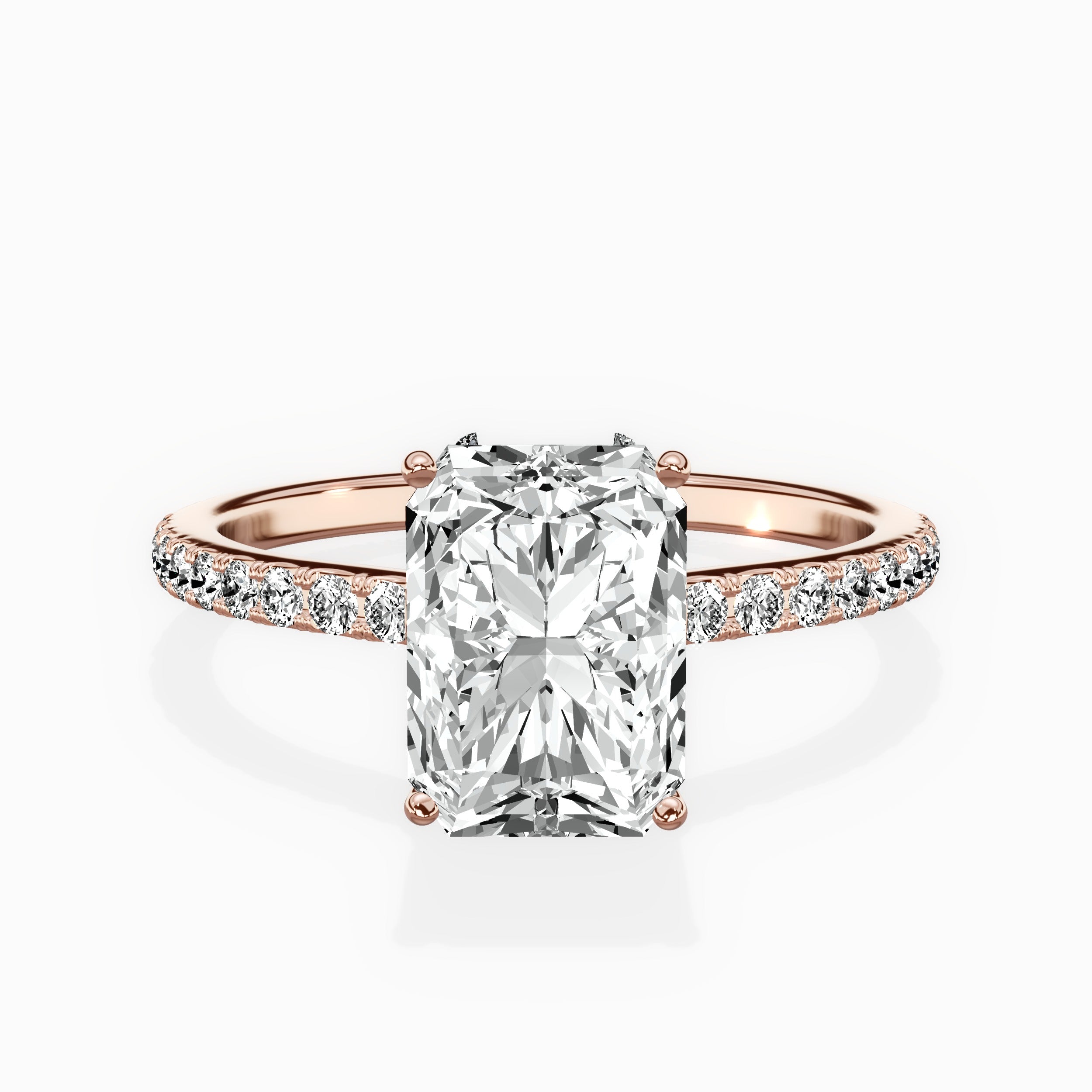 Fortuna Hidden Halo Engagement Ring
