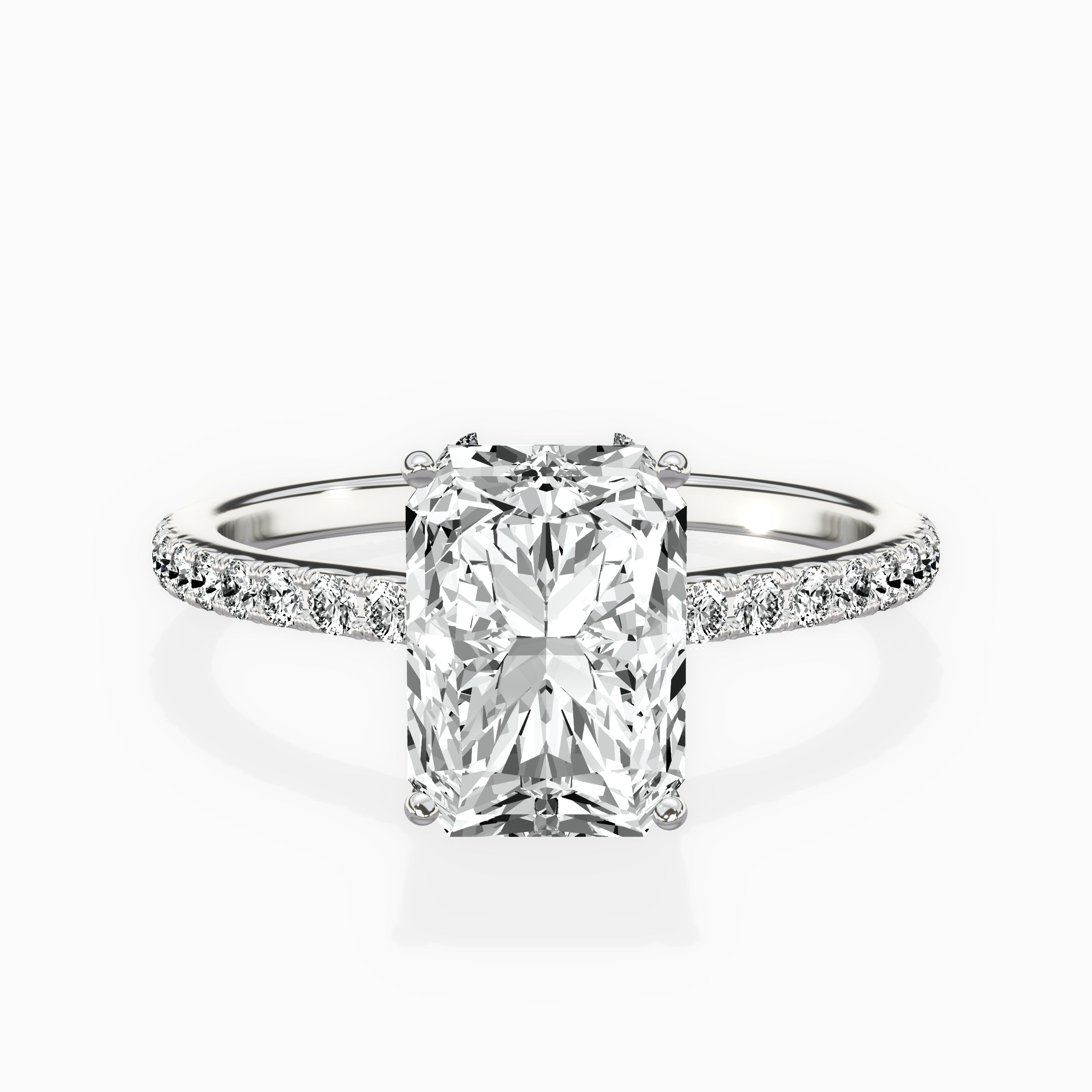Fortuna Hidden Halo Engagement Ring