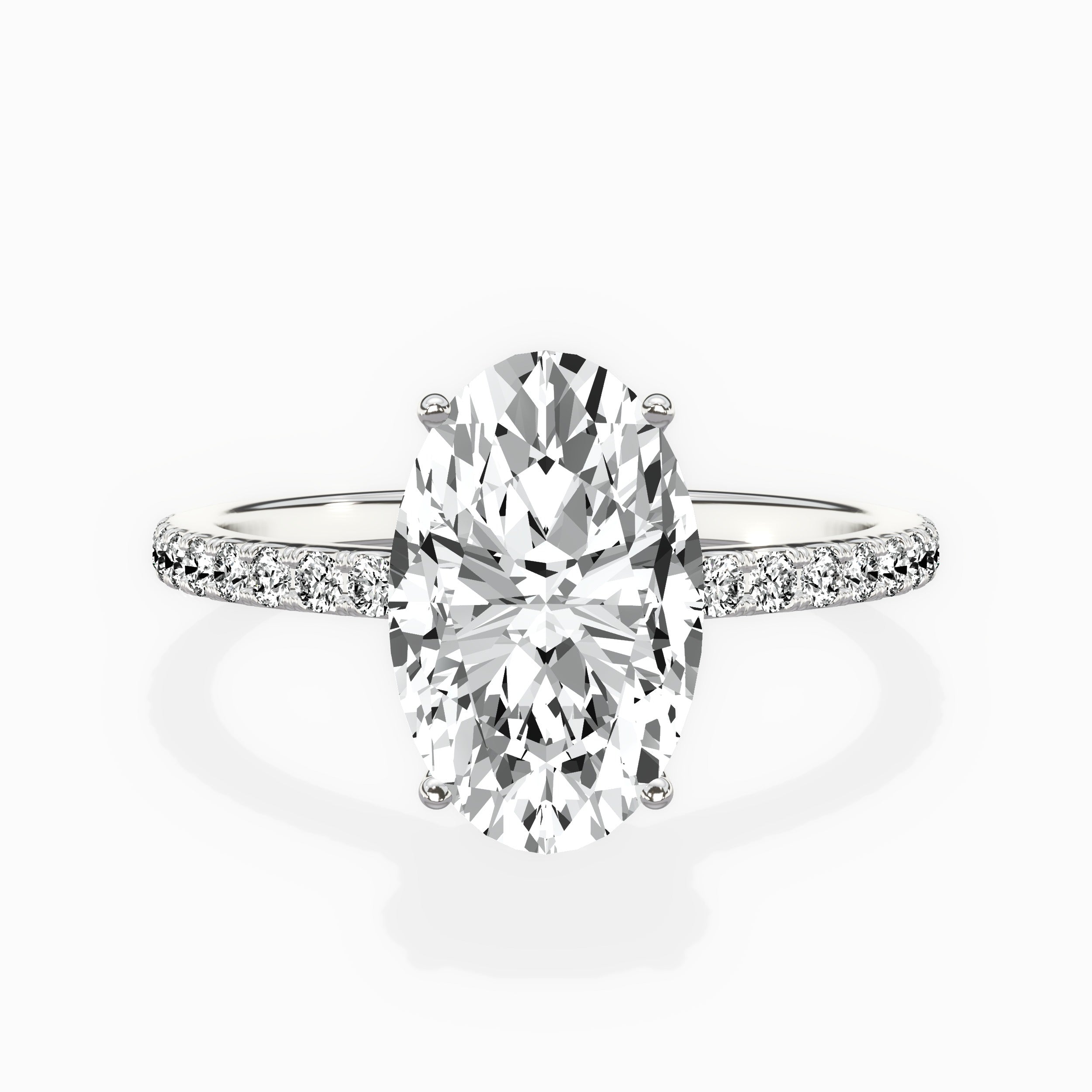 Fortuna Hidden Halo Engagement Ring
