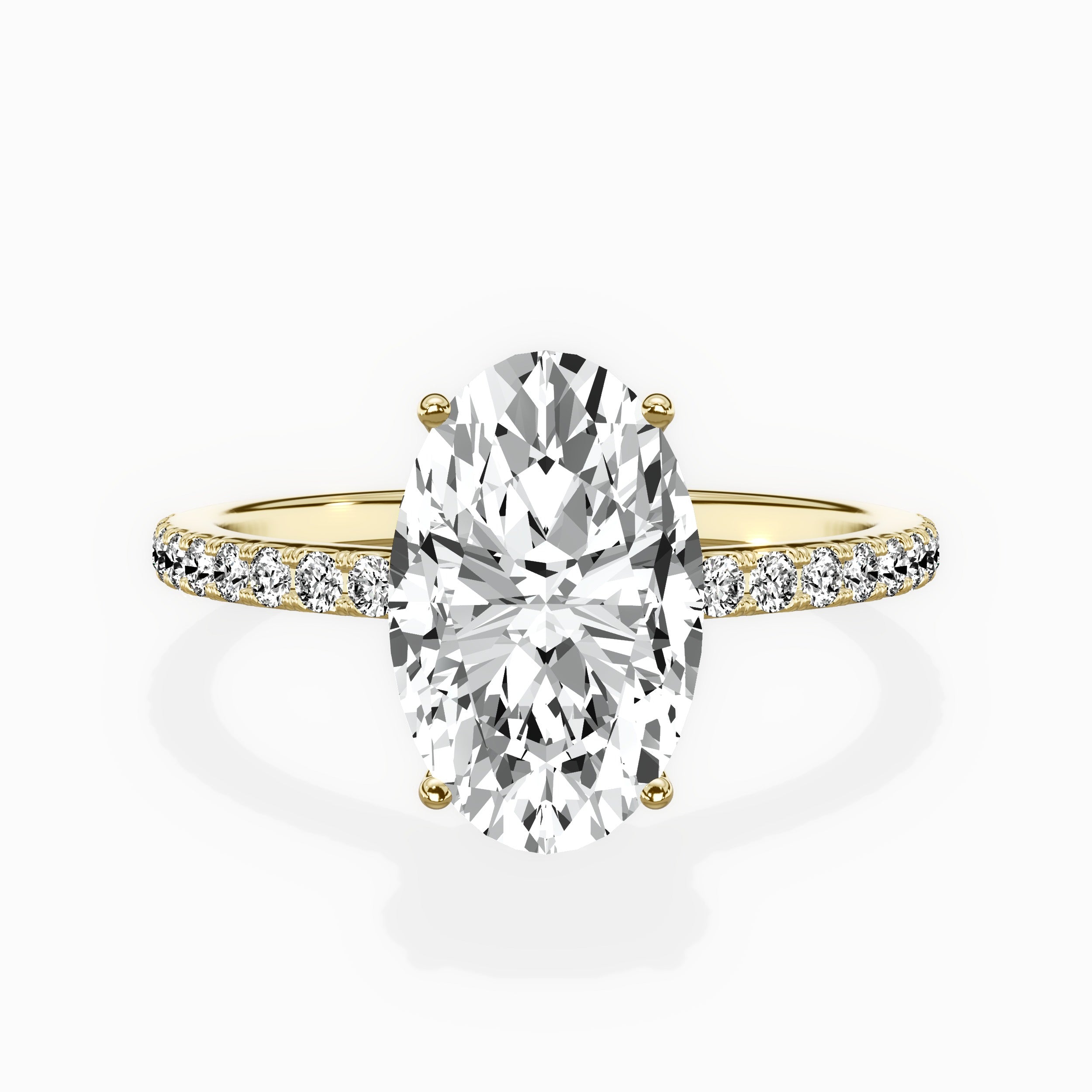 Fortuna Hidden Halo Engagement Ring