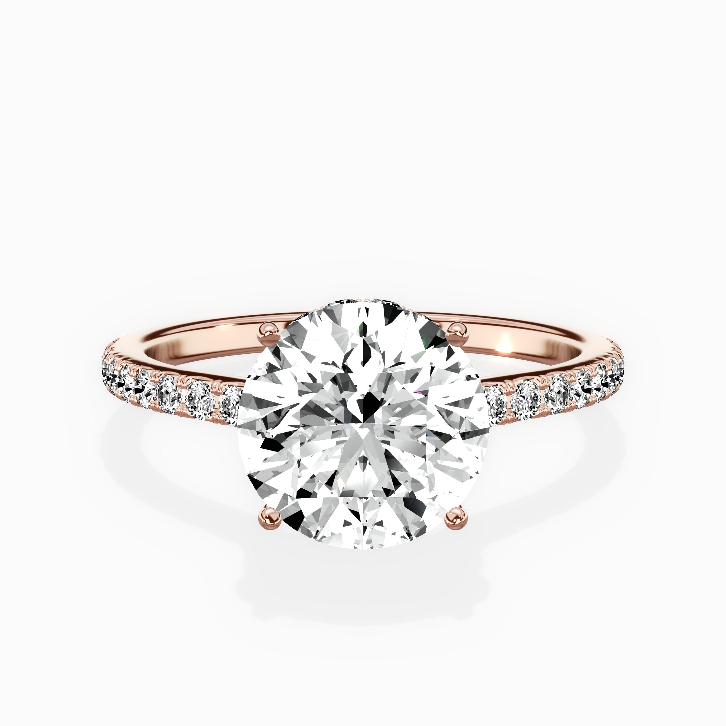 Fortuna Hidden Halo Engagement Ring