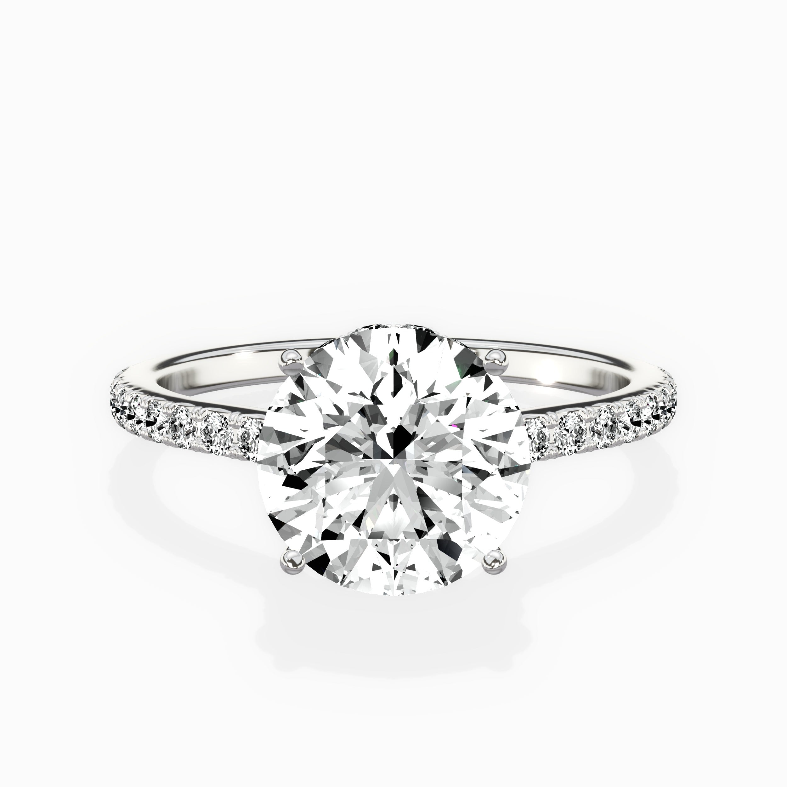 Fortuna Hidden Halo Engagement Ring