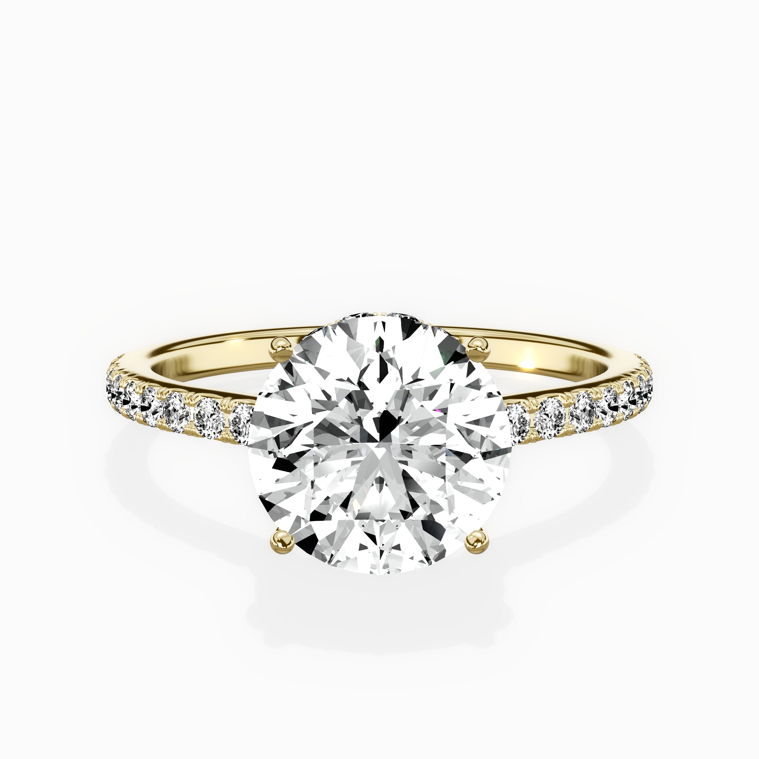 Fortuna Hidden Halo Engagement Ring