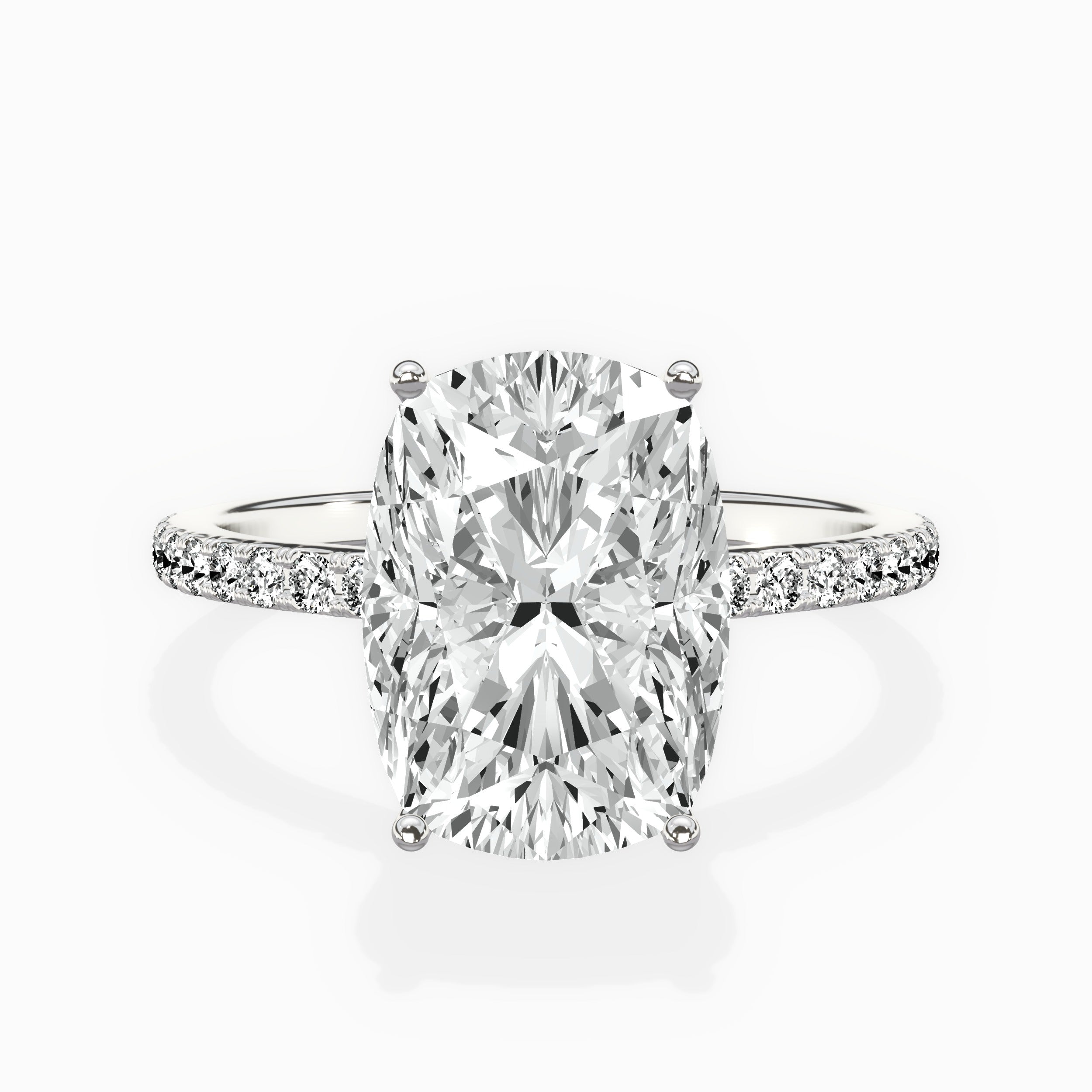 Fortuna Hidden Halo Engagement Ring