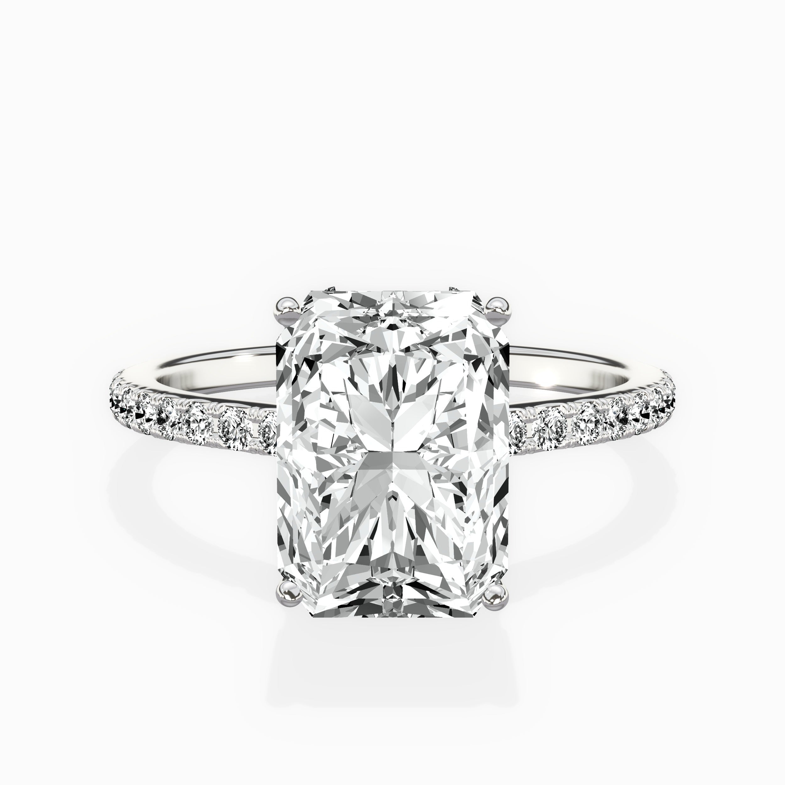 Fortuna Hidden Halo Engagement Ring