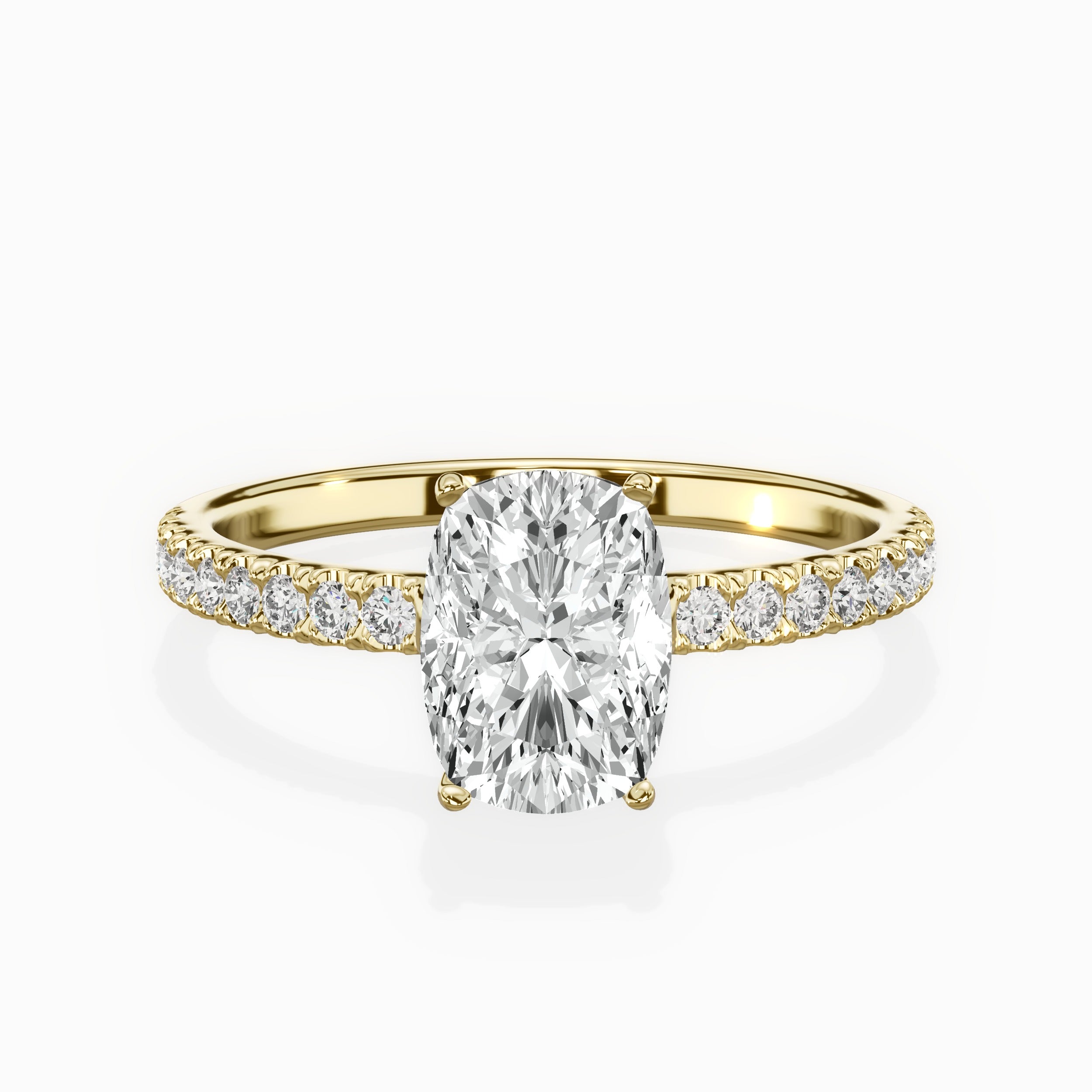 Alluring Hidden Halo Engagement Ring
