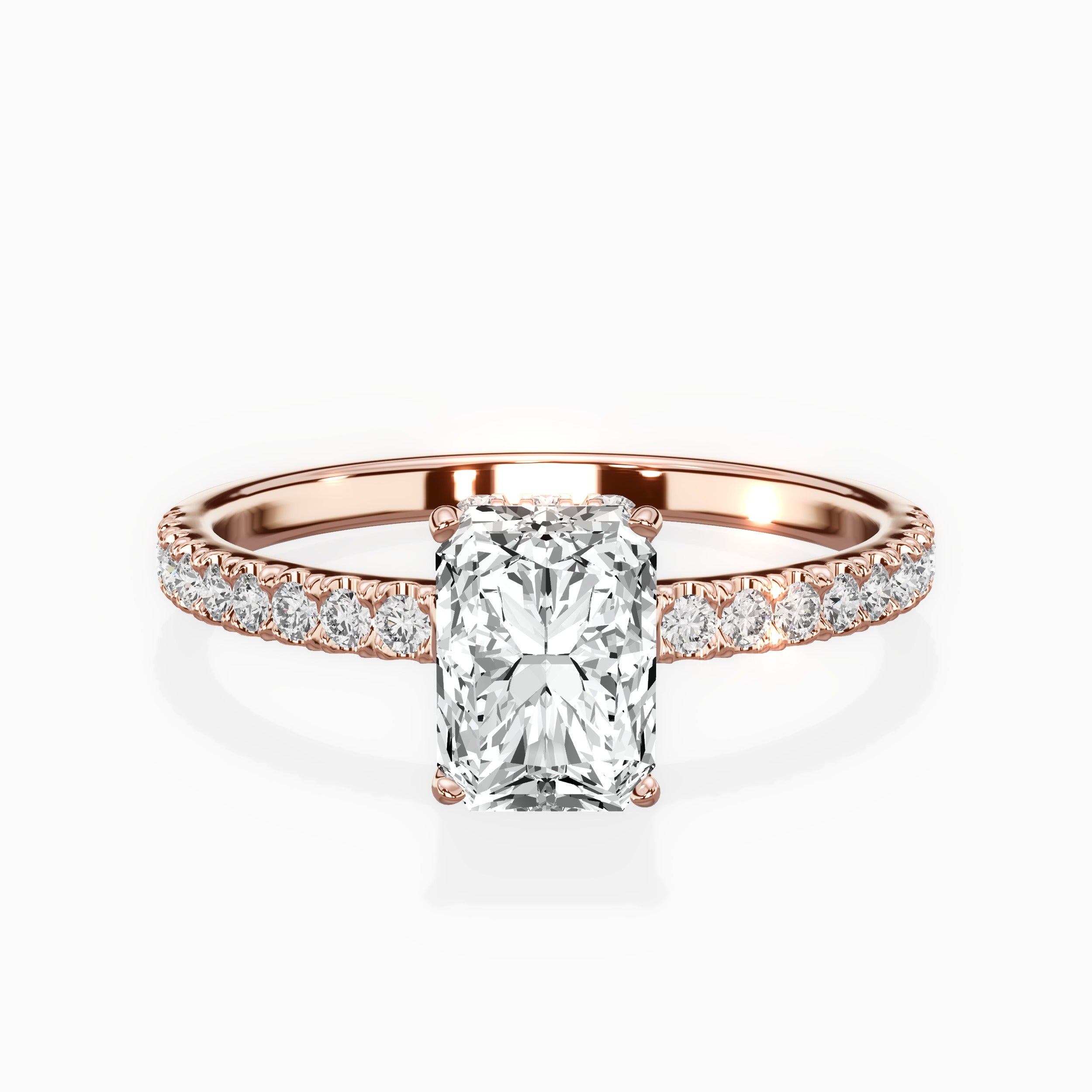 Alluring Hidden Halo Engagement Ring