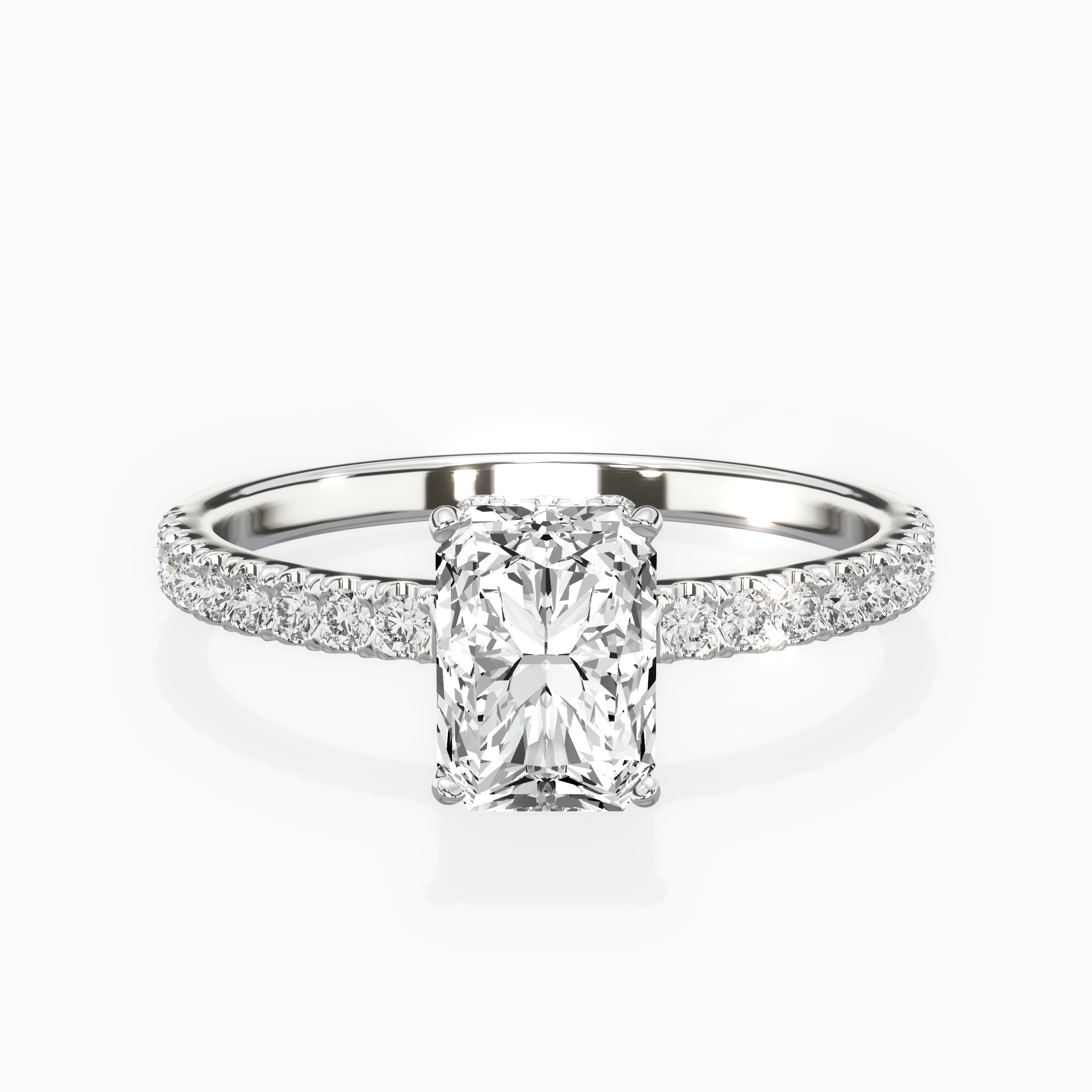 Alluring Hidden Halo Engagement Ring