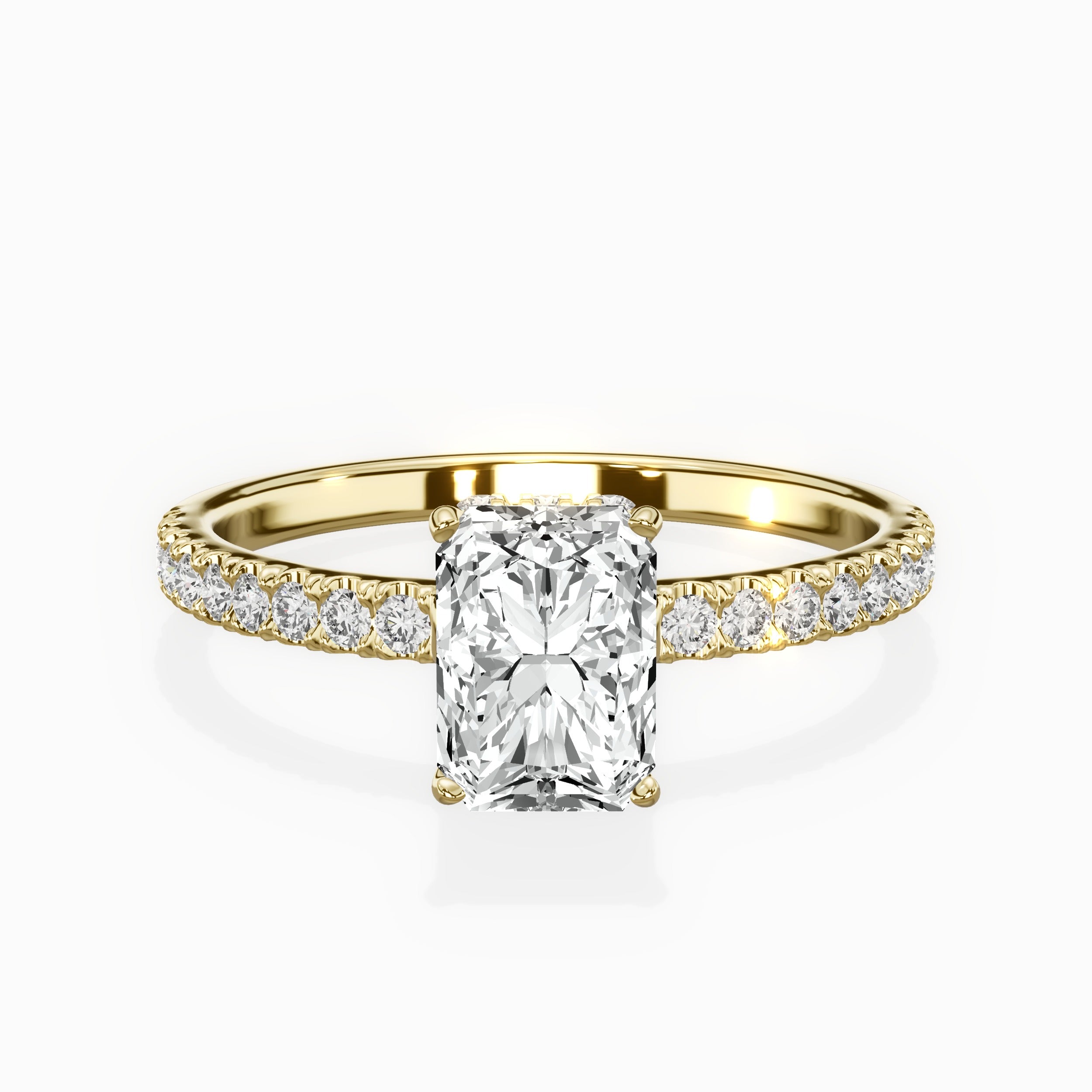 Alluring Hidden Halo Engagement Ring