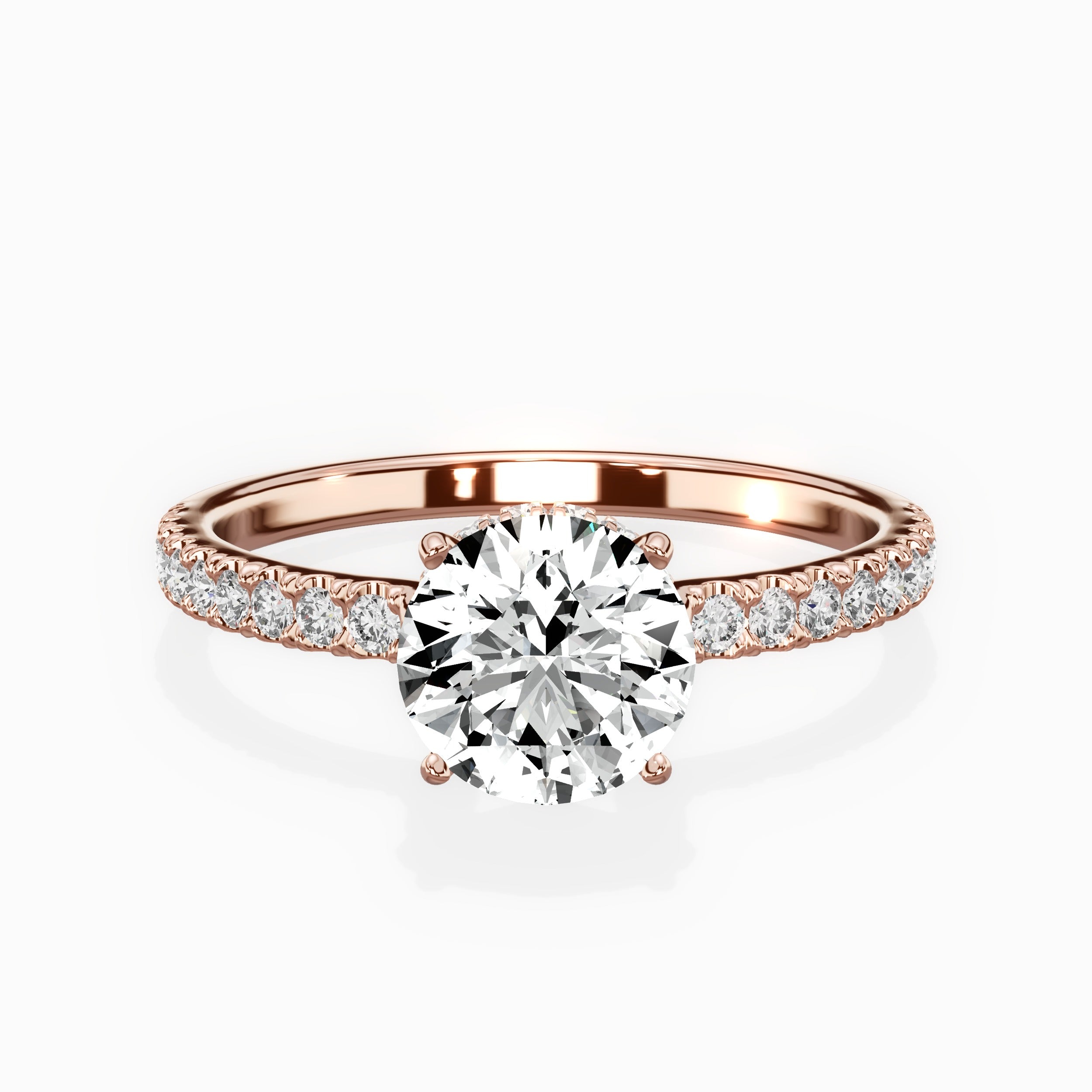 Alluring Hidden Halo Engagement Ring