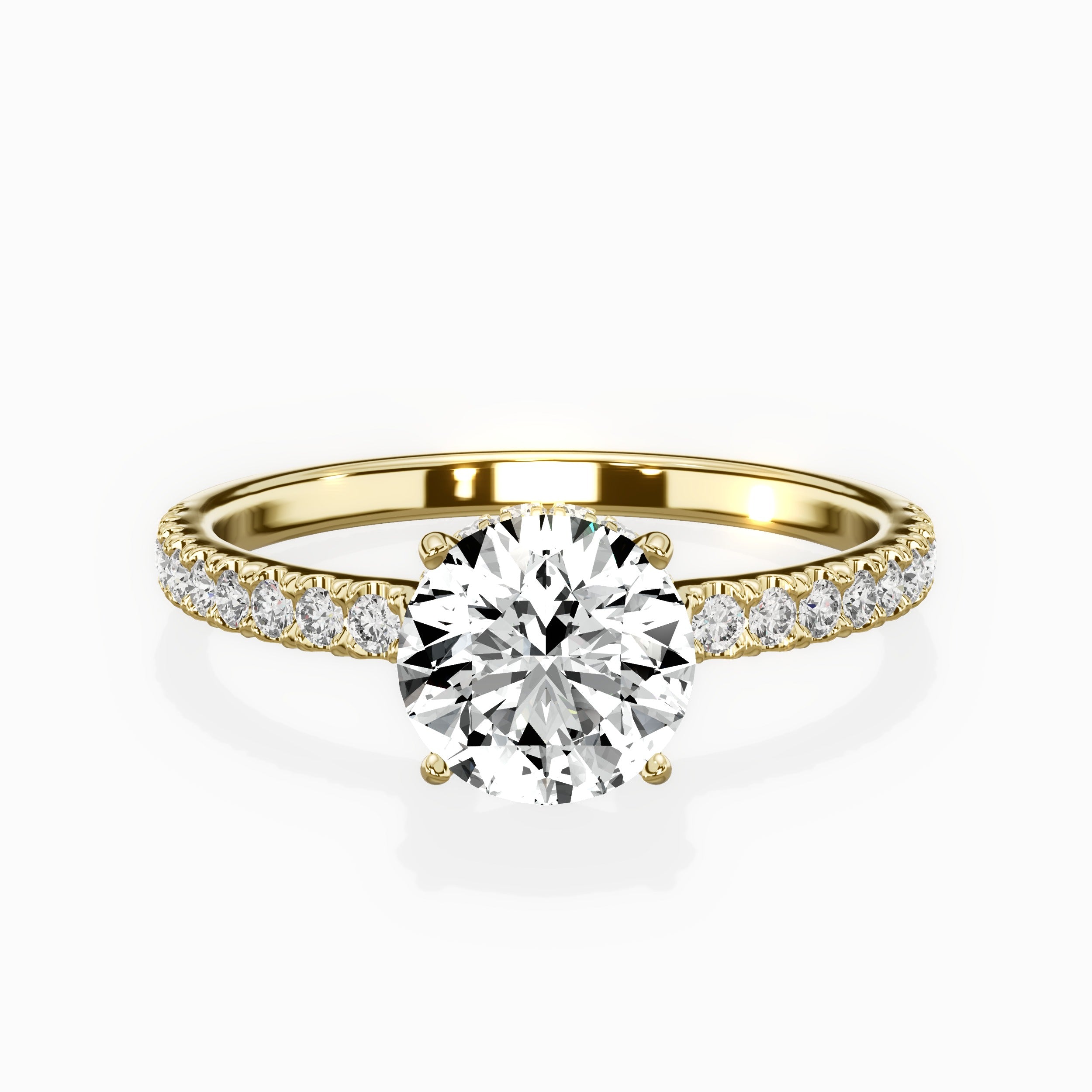 Alluring Hidden Halo Engagement Ring