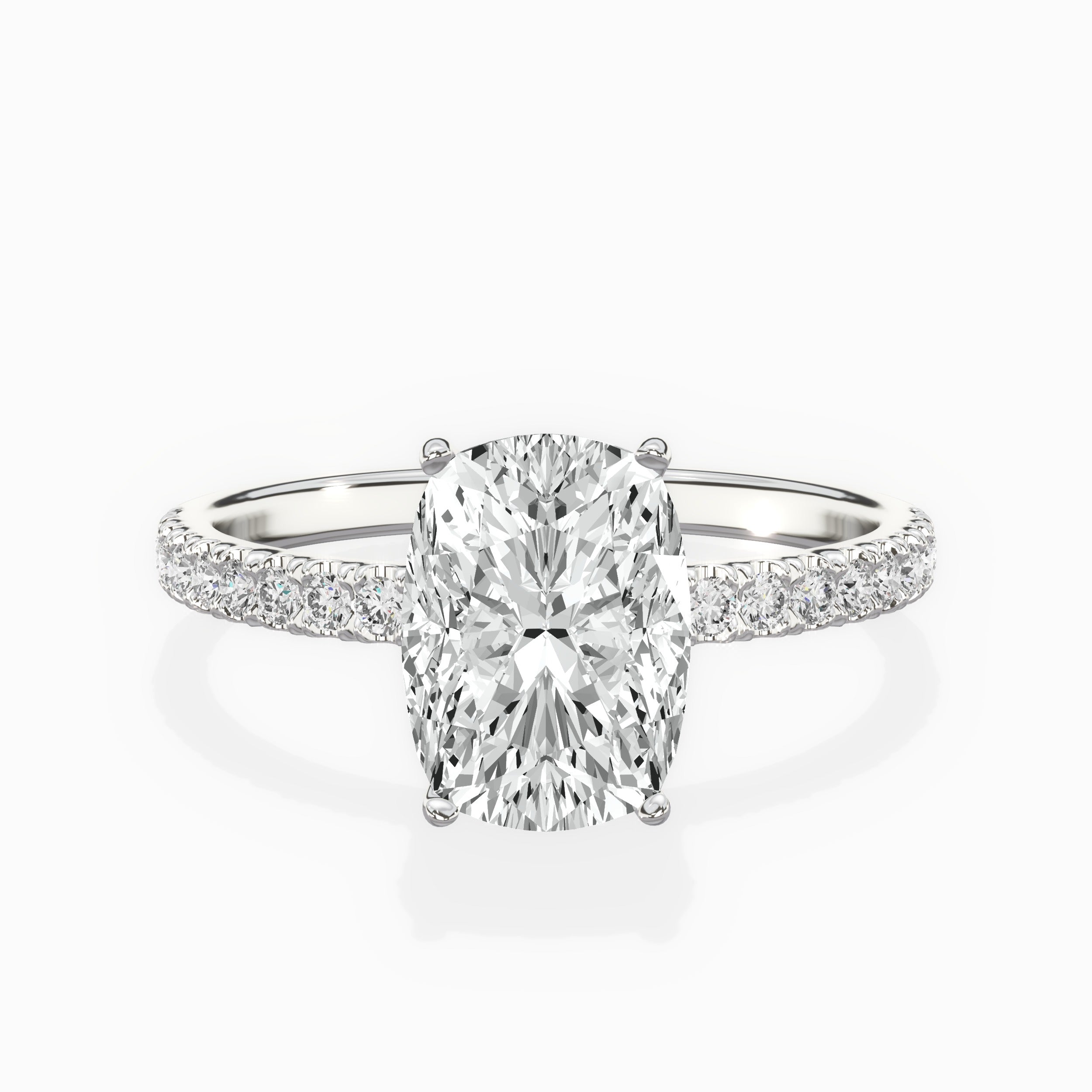 Alluring Hidden Halo Engagement Ring
