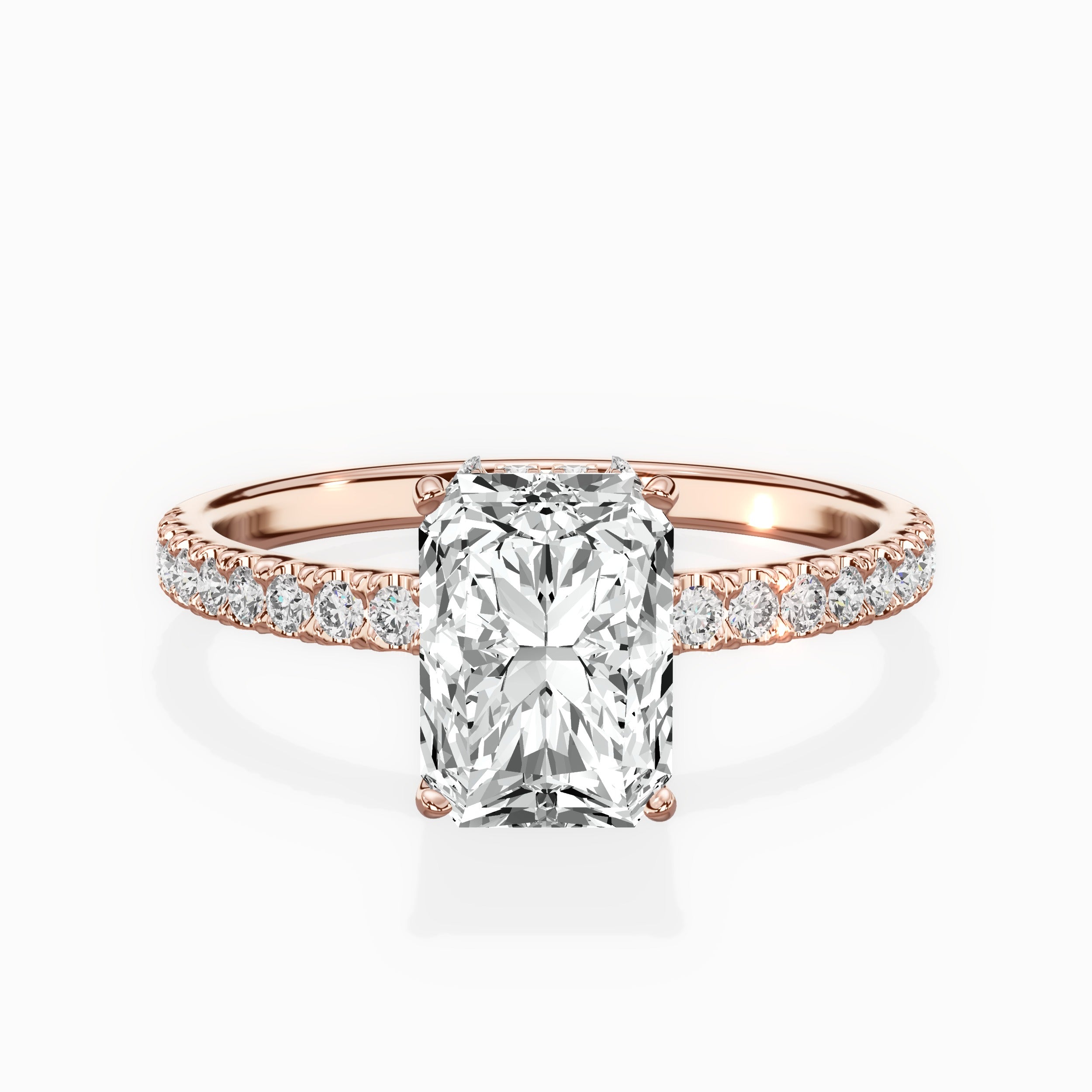 Alluring Hidden Halo Engagement Ring