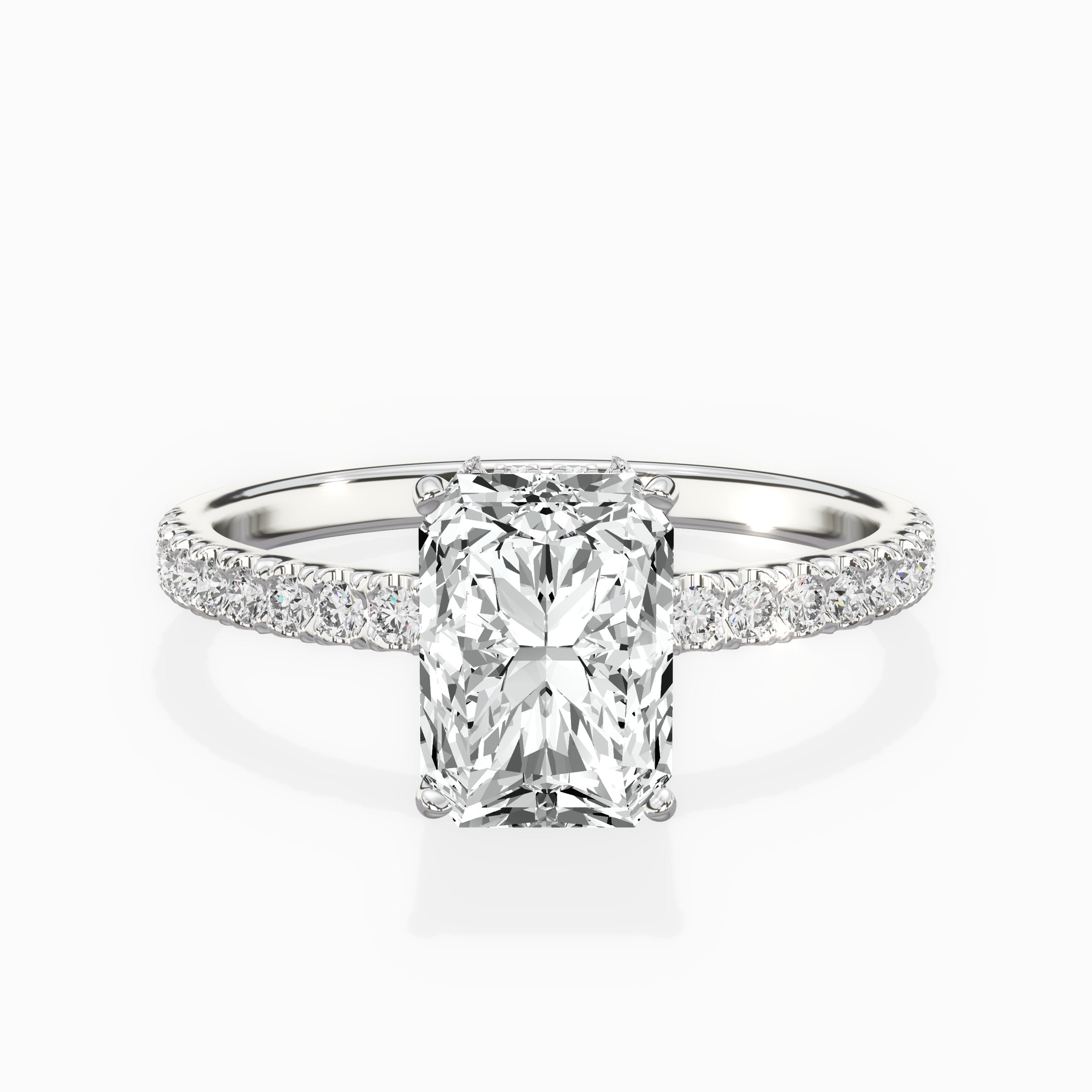 Alluring Hidden Halo Engagement Ring