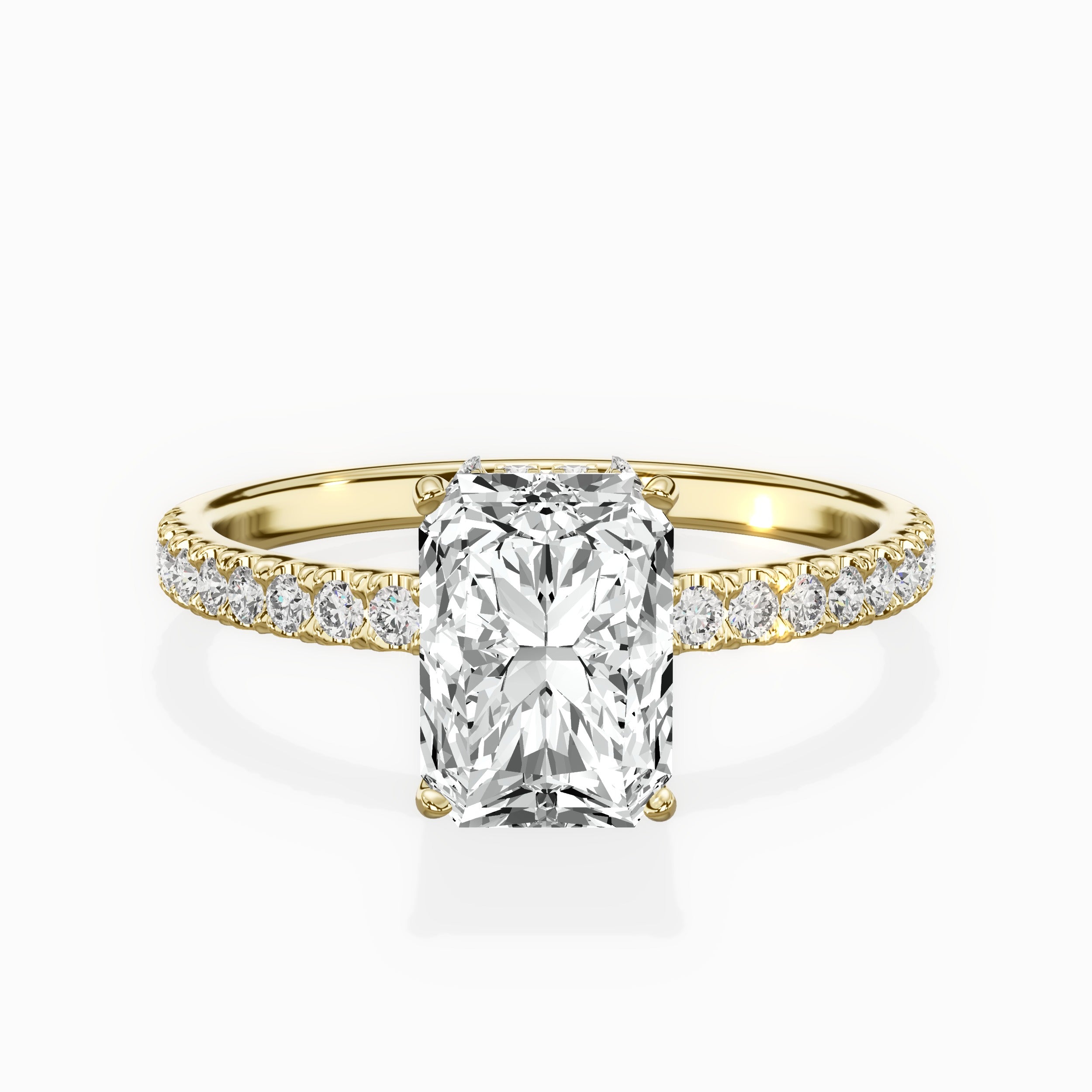 Alluring Hidden Halo Engagement Ring