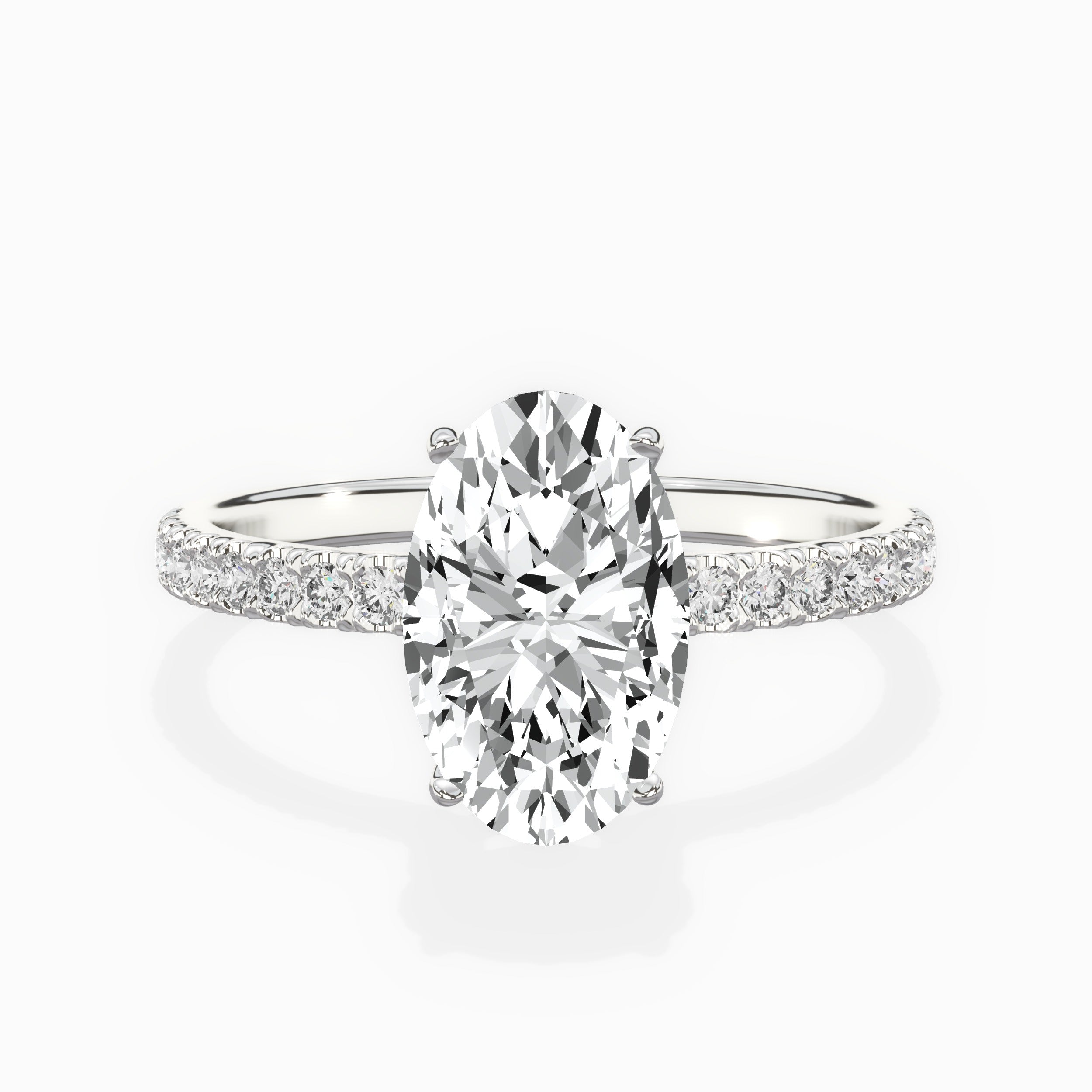 Alluring Hidden Halo Engagement Ring
