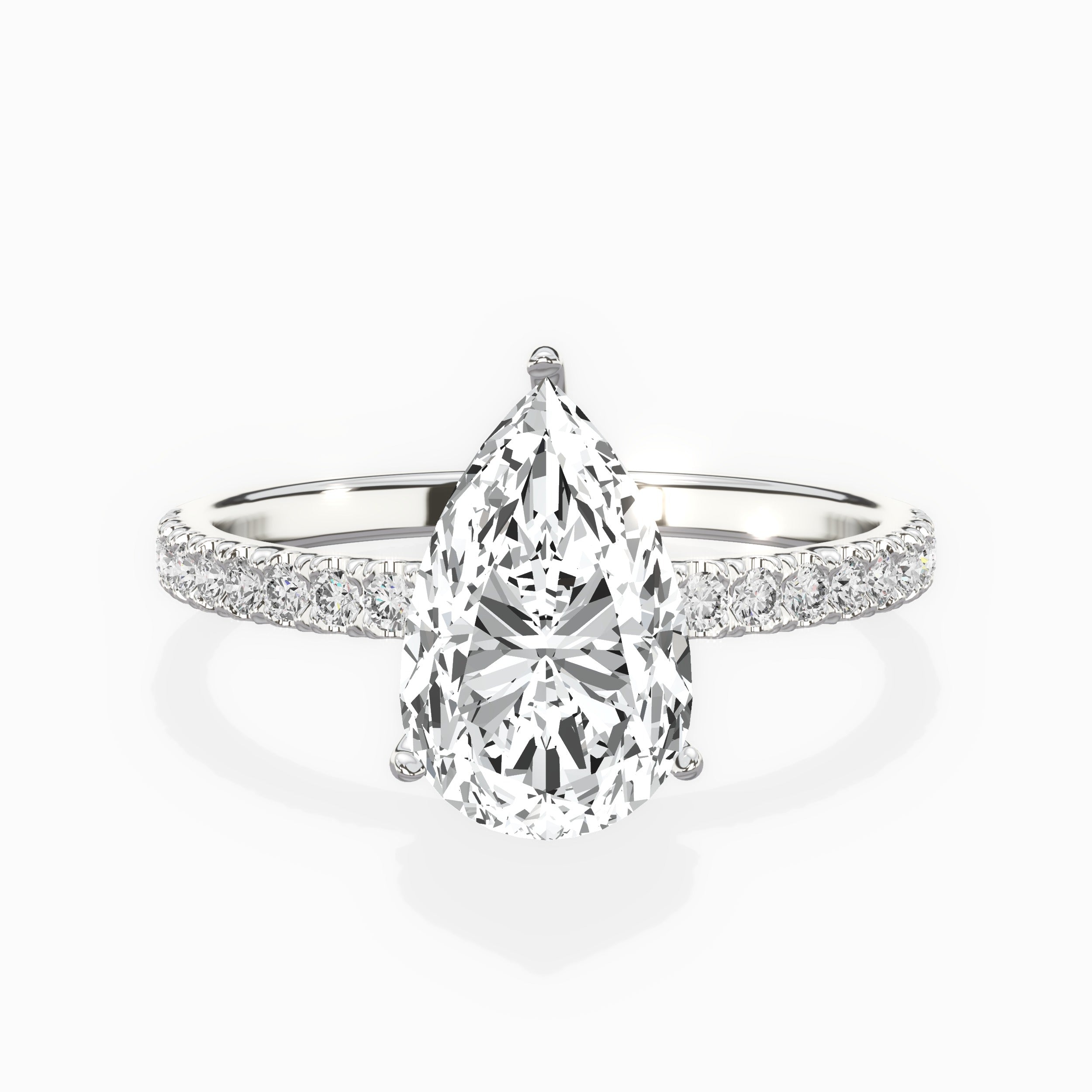 Alluring Hidden Halo Engagement Ring