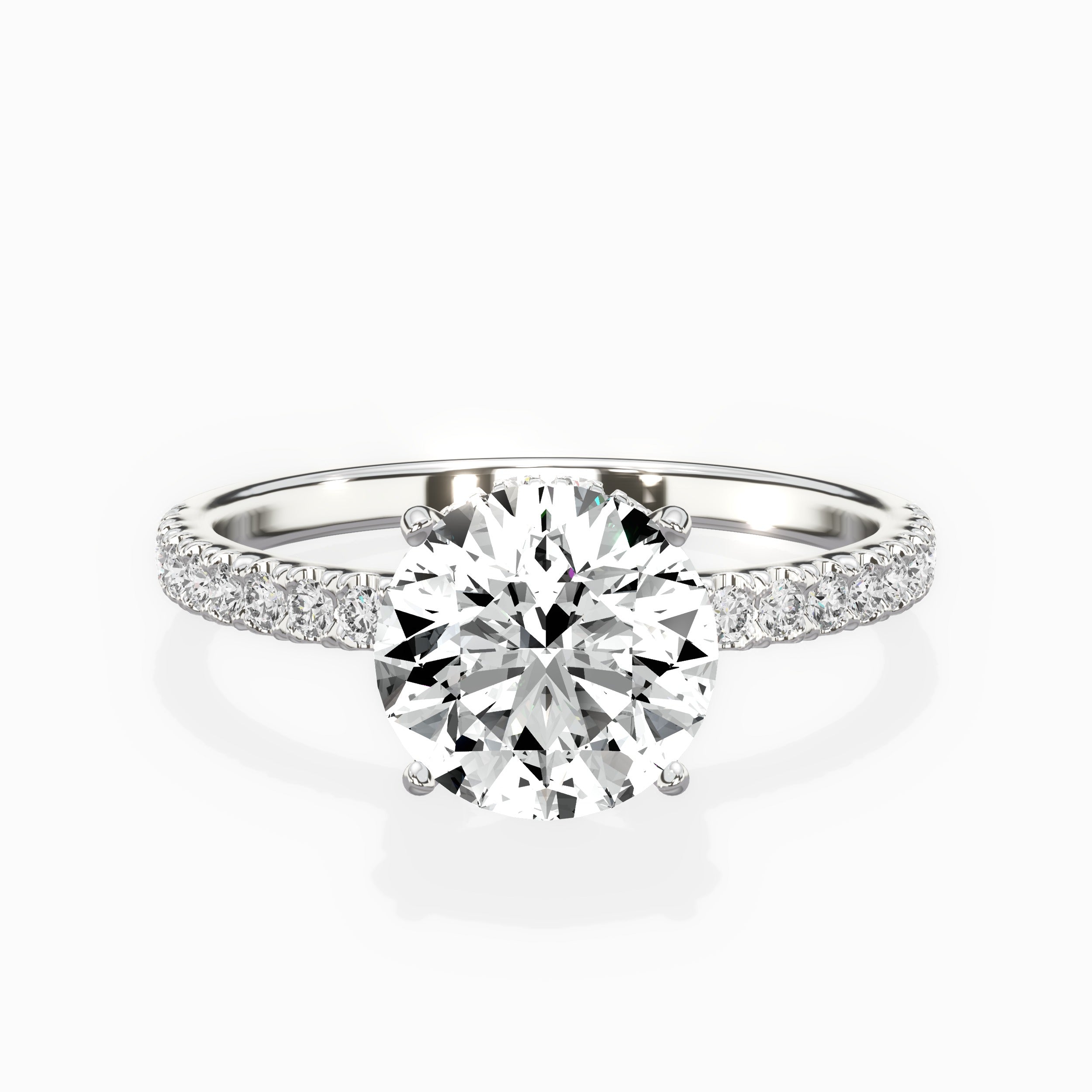 Alluring Hidden Halo Engagement Ring