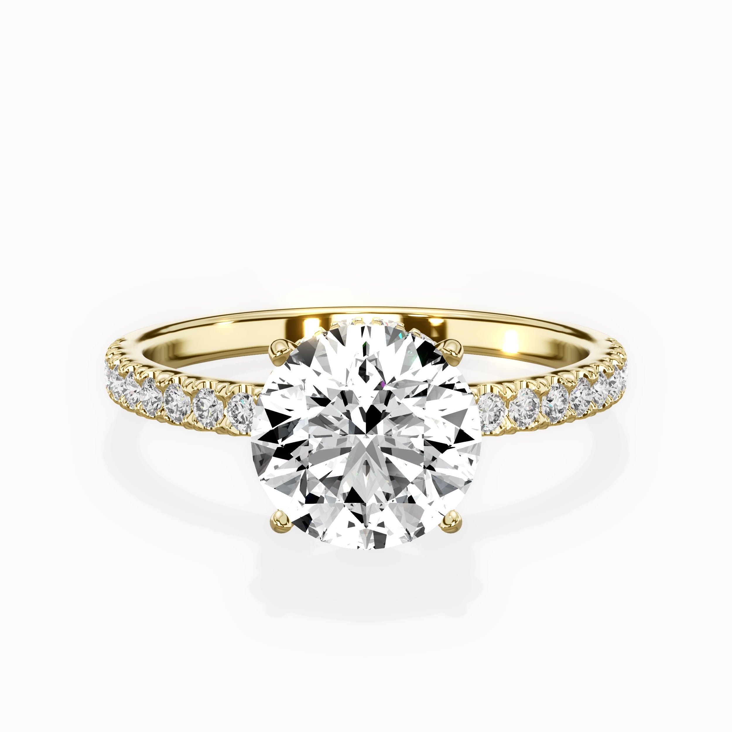 Alluring Hidden Halo Engagement Ring