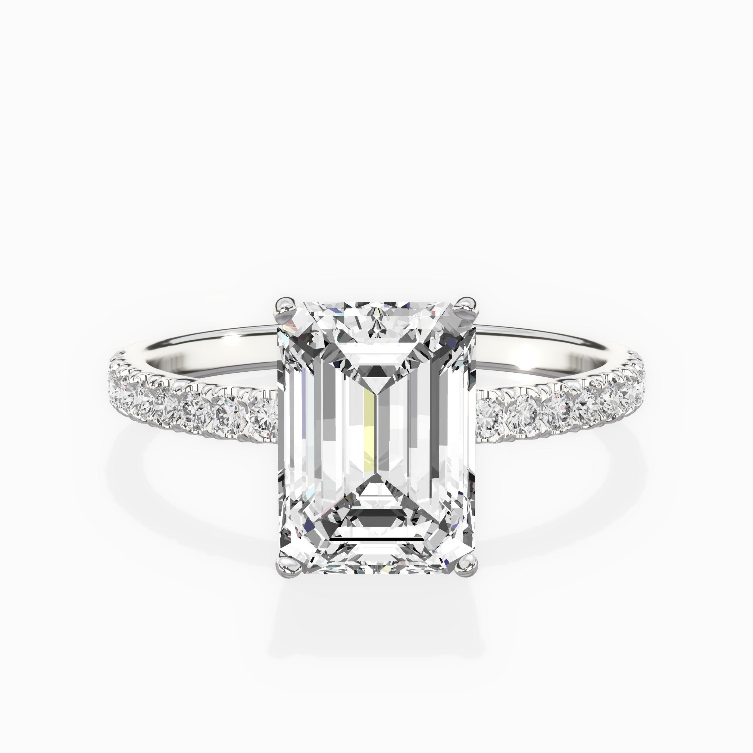 Alluring Hidden Halo Engagement Ring