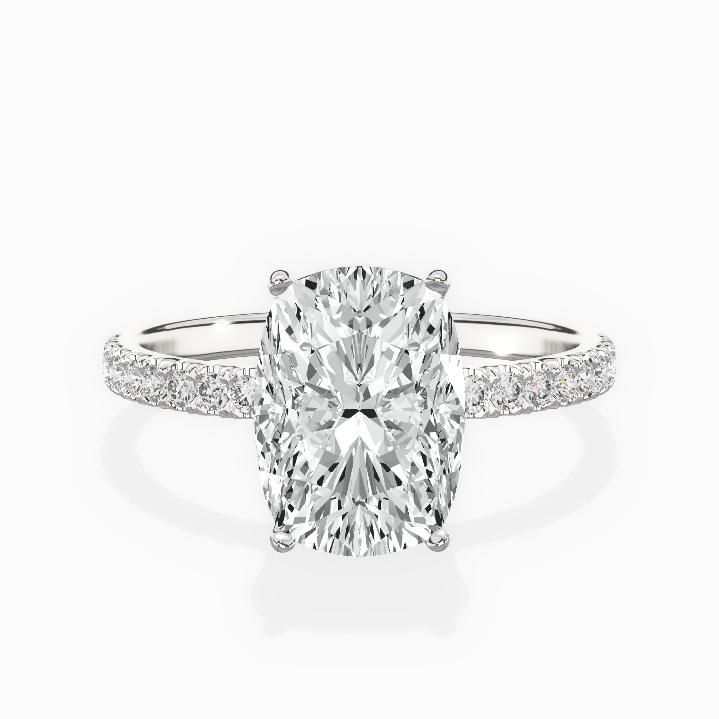Alluring Hidden Halo Engagement Ring
