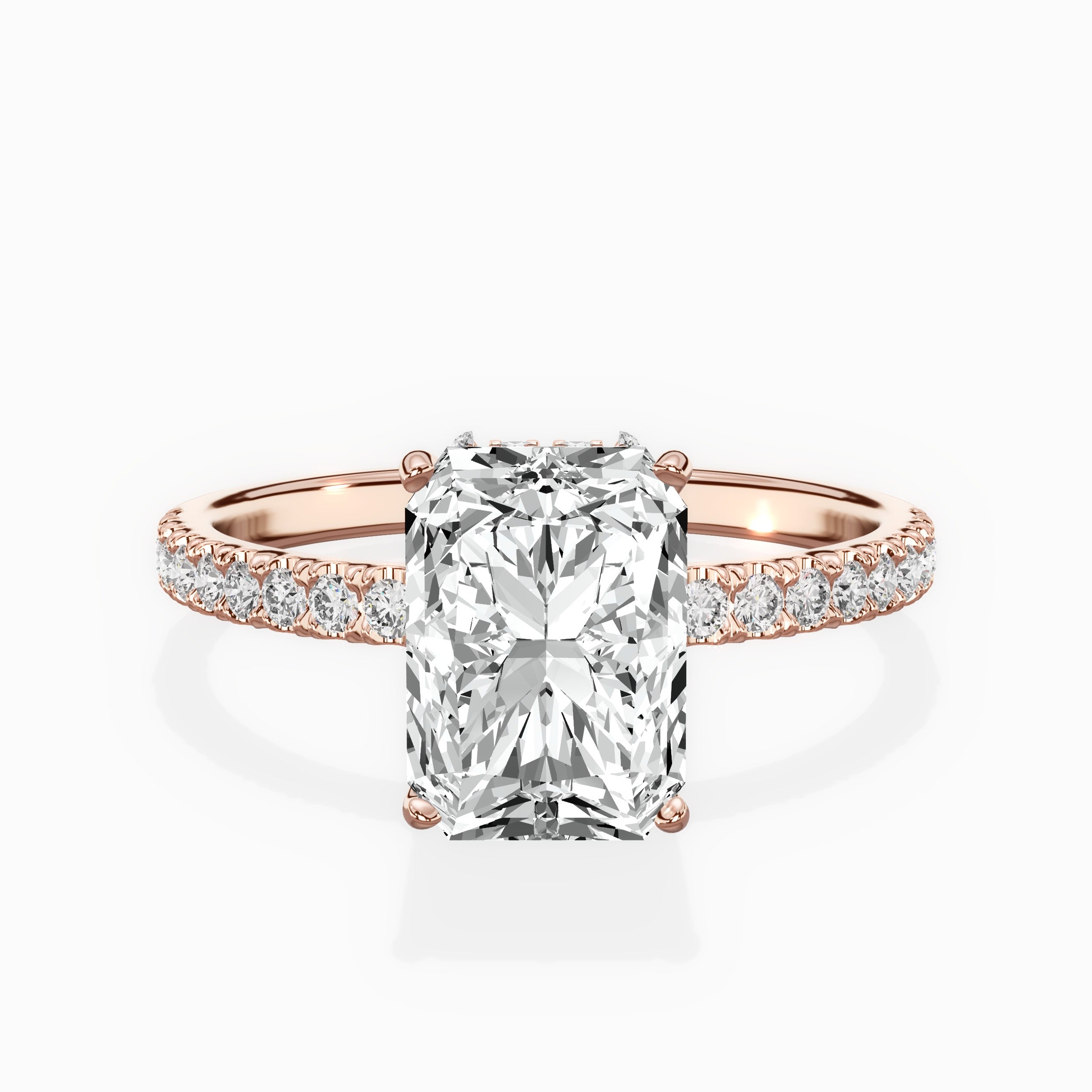 Alluring Hidden Halo Engagement Ring