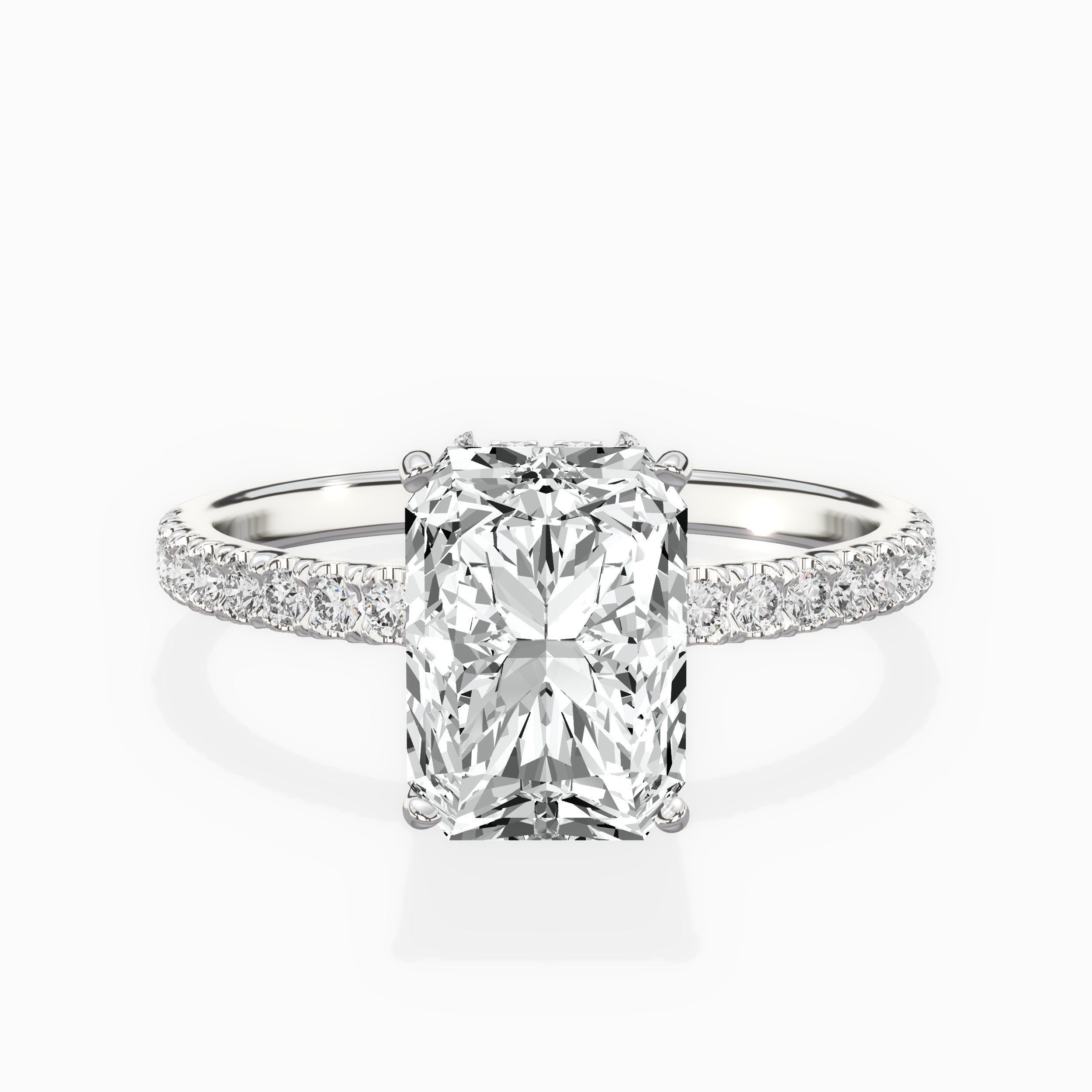 Alluring Hidden Halo Engagement Ring
