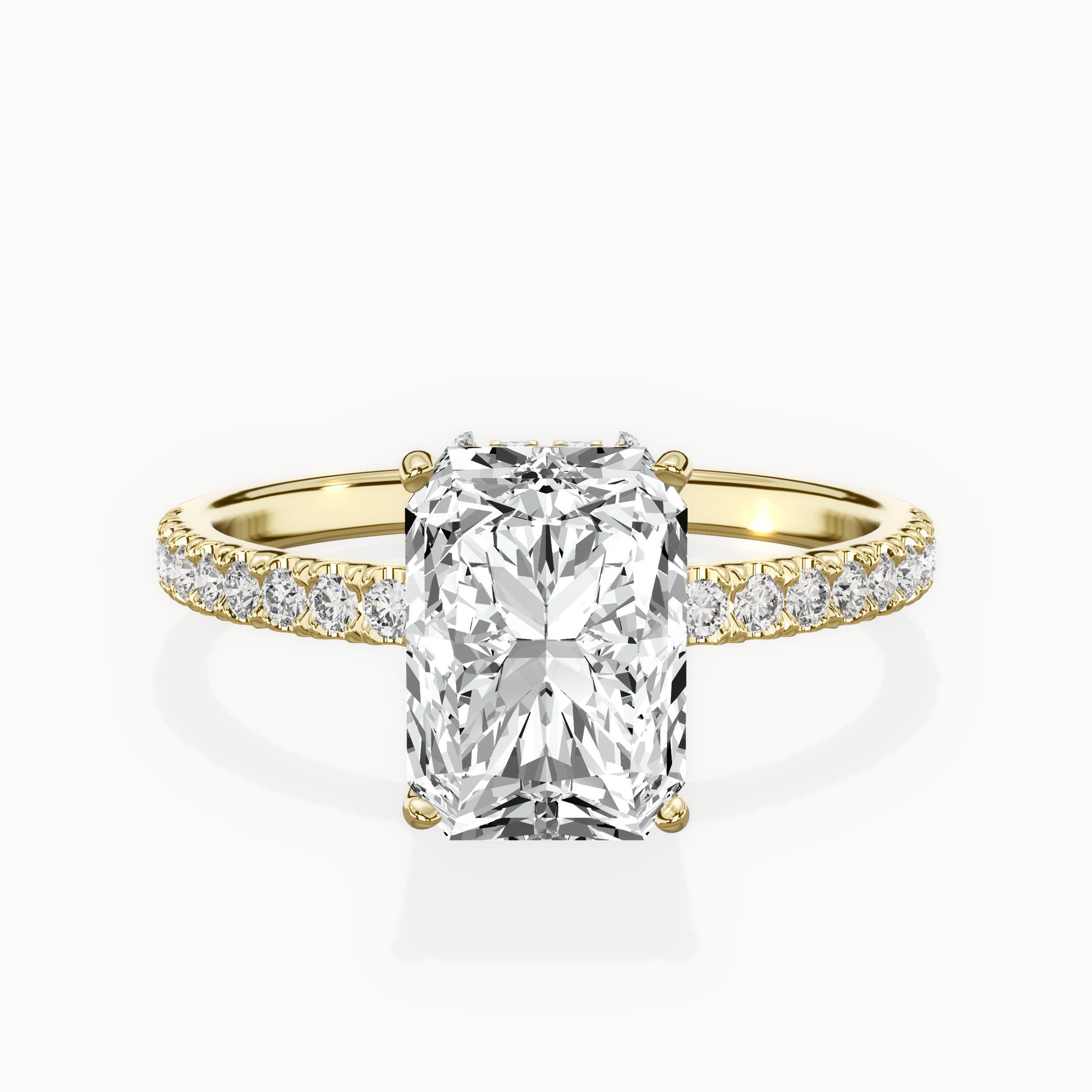 Alluring Hidden Halo Engagement Ring