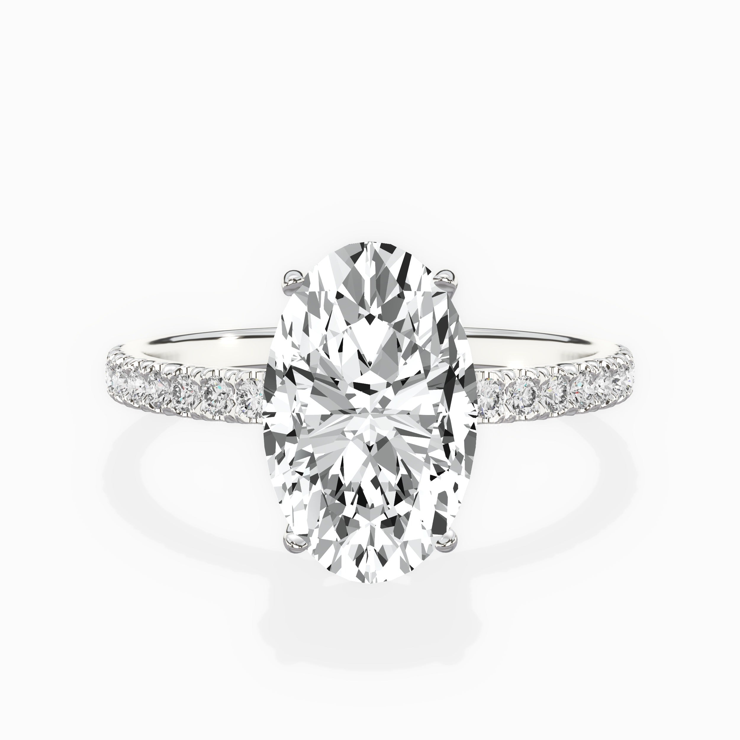 Alluring Hidden Halo Engagement Ring