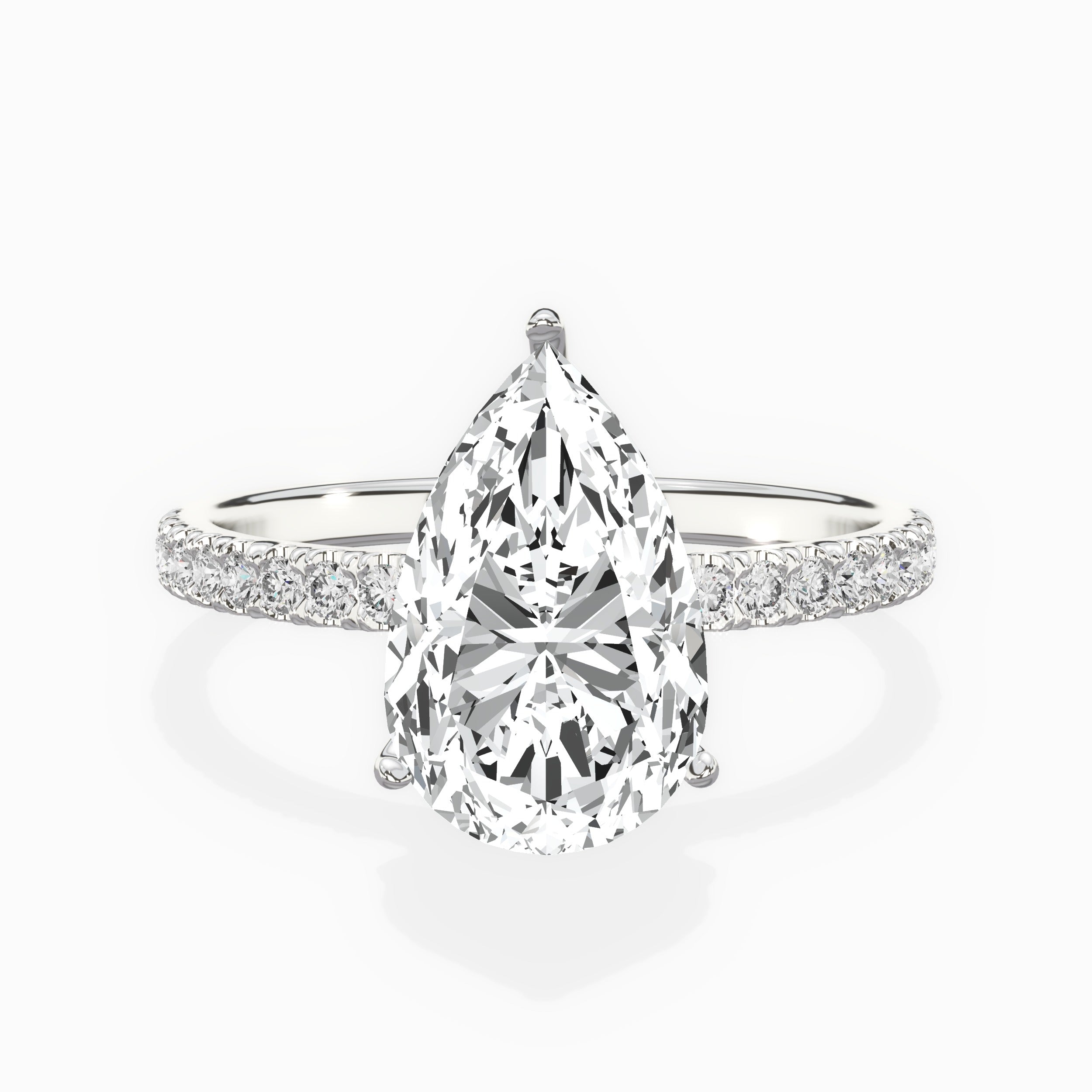 Alluring Hidden Halo Engagement Ring