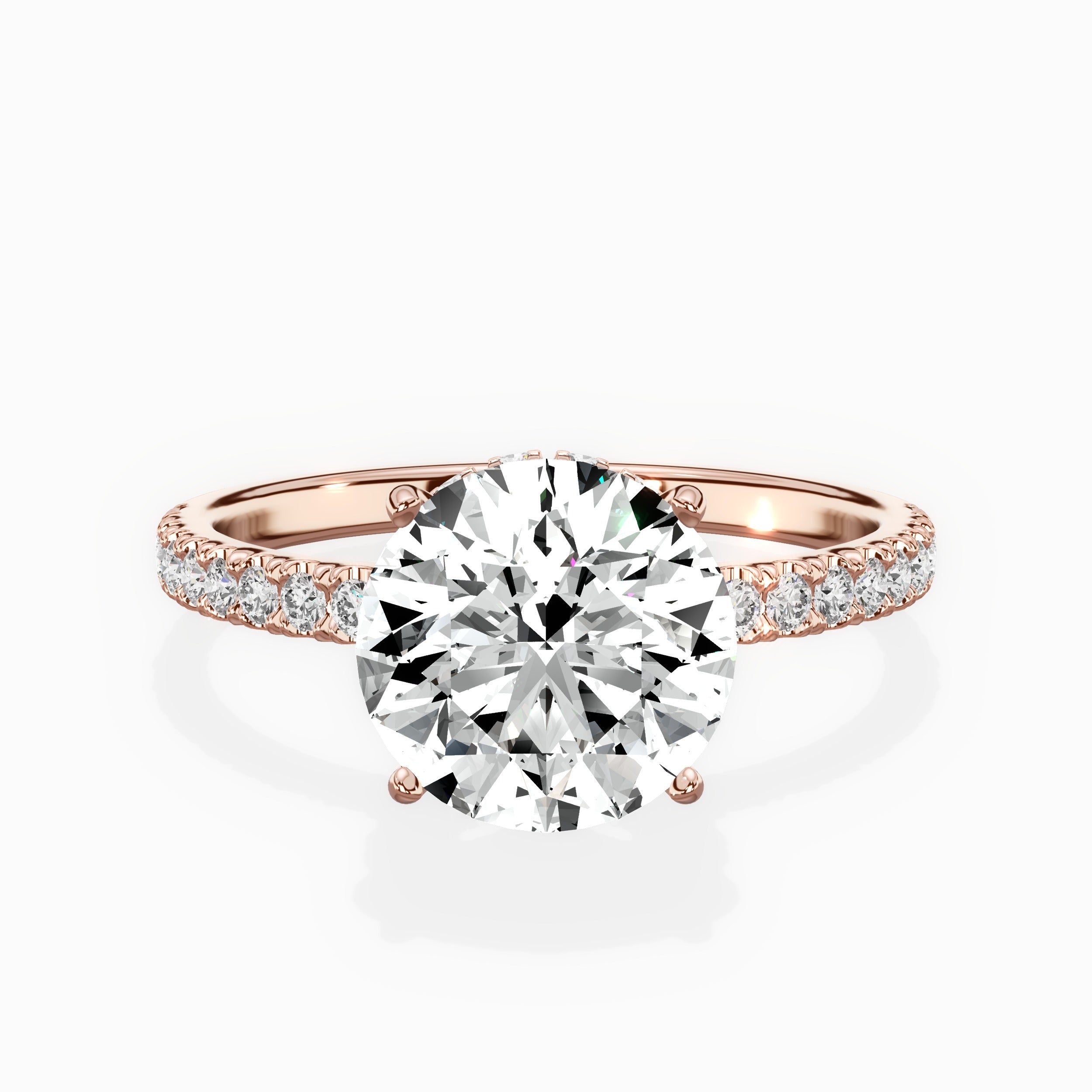 Alluring Hidden Halo Engagement Ring