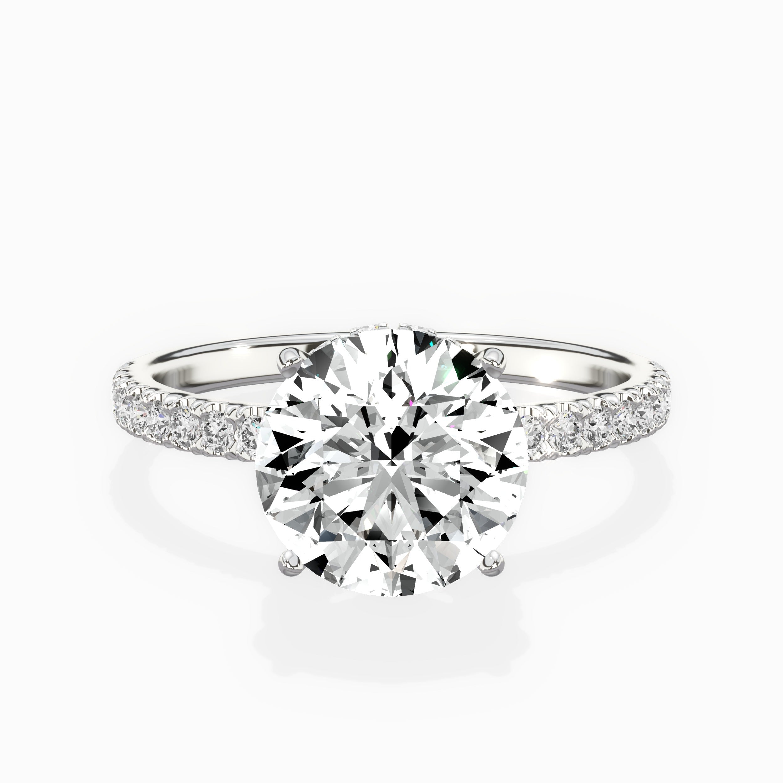 Alluring Hidden Halo Engagement Ring