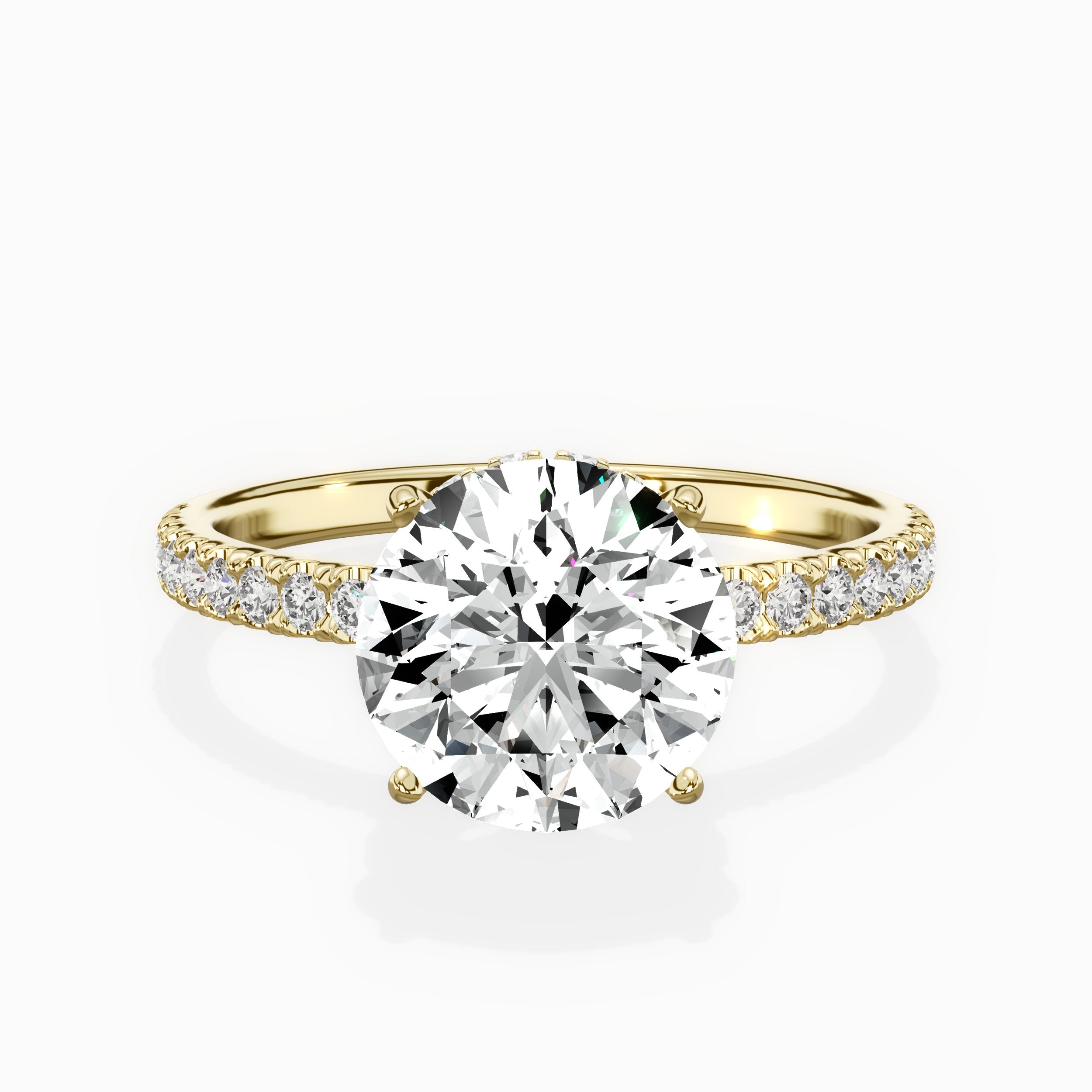 Alluring Hidden Halo Engagement Ring
