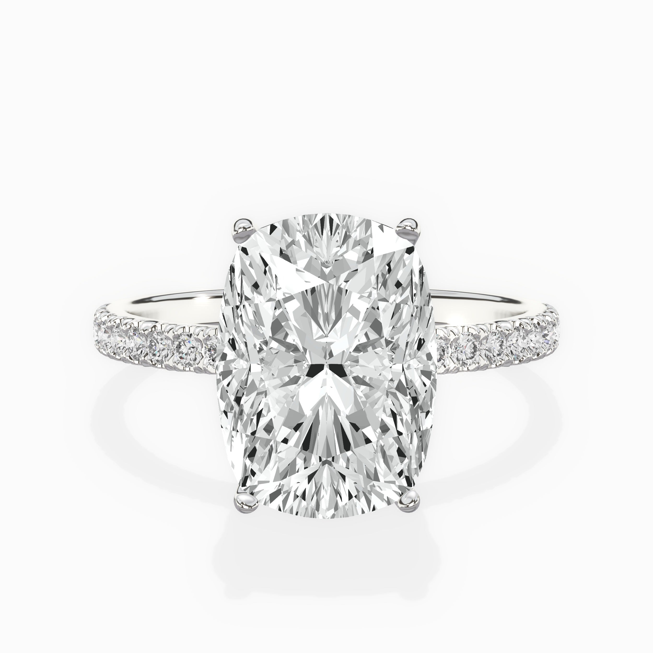 Alluring Hidden Halo Engagement Ring