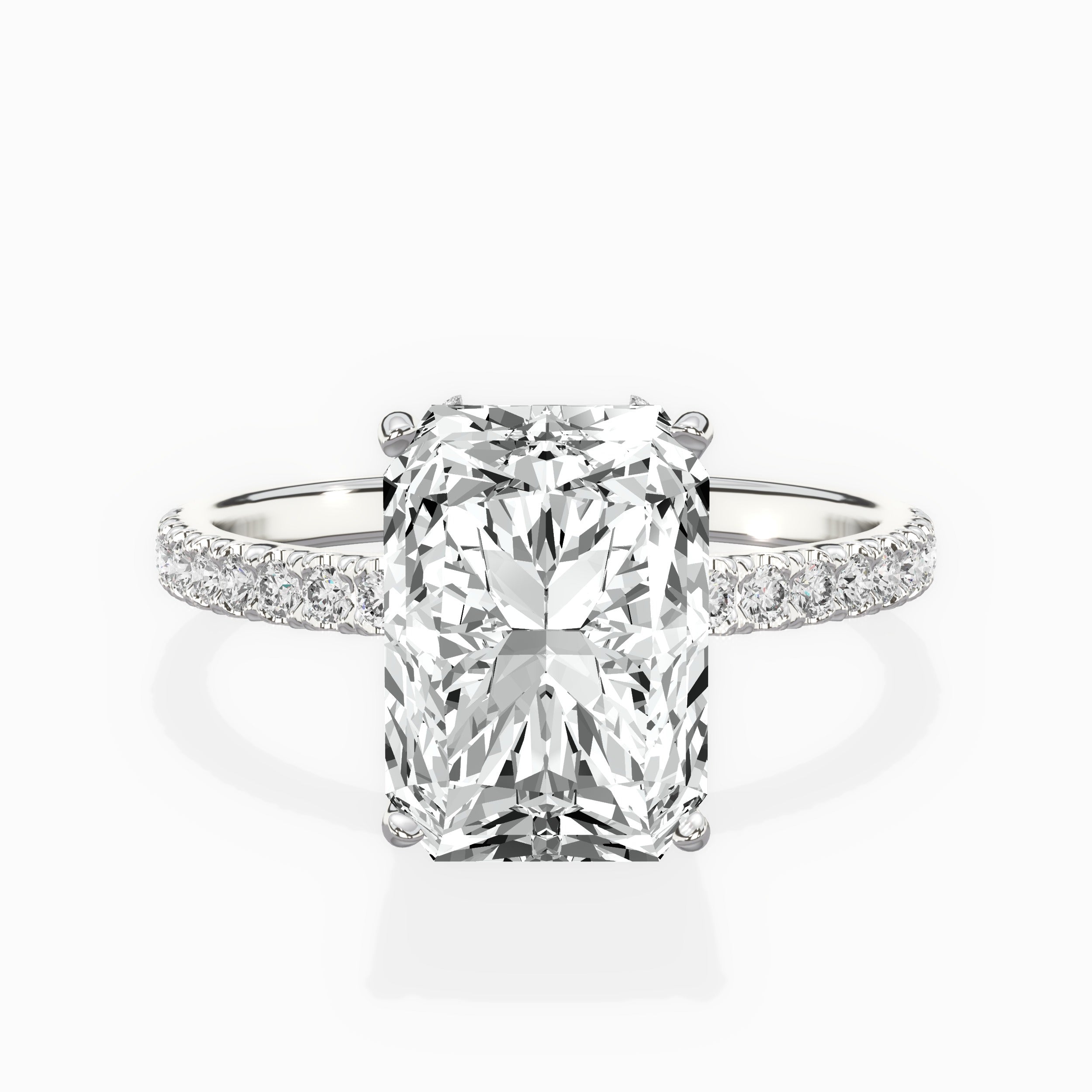 Alluring Hidden Halo Engagement Ring