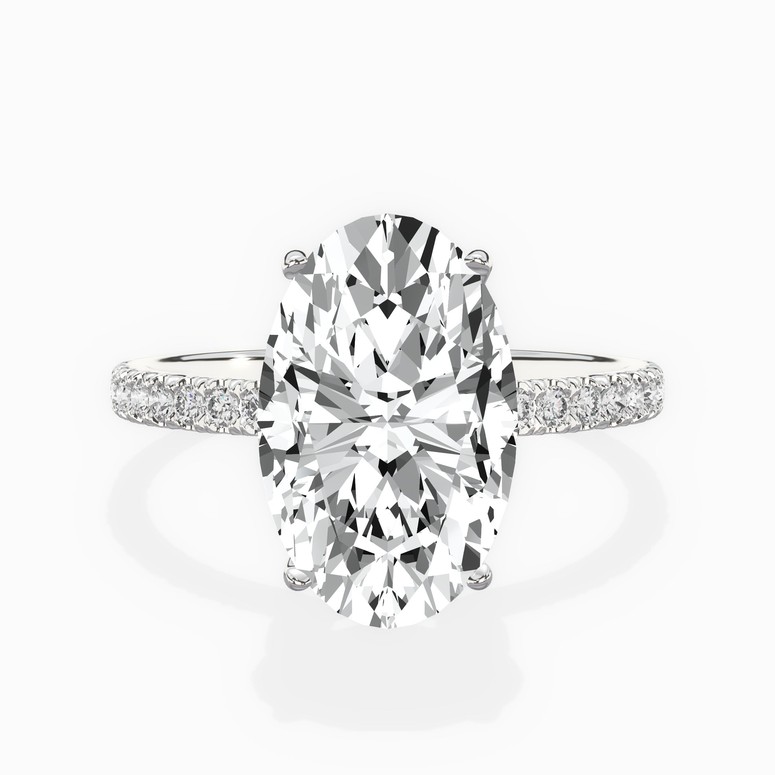 Alluring Hidden Halo Engagement Ring