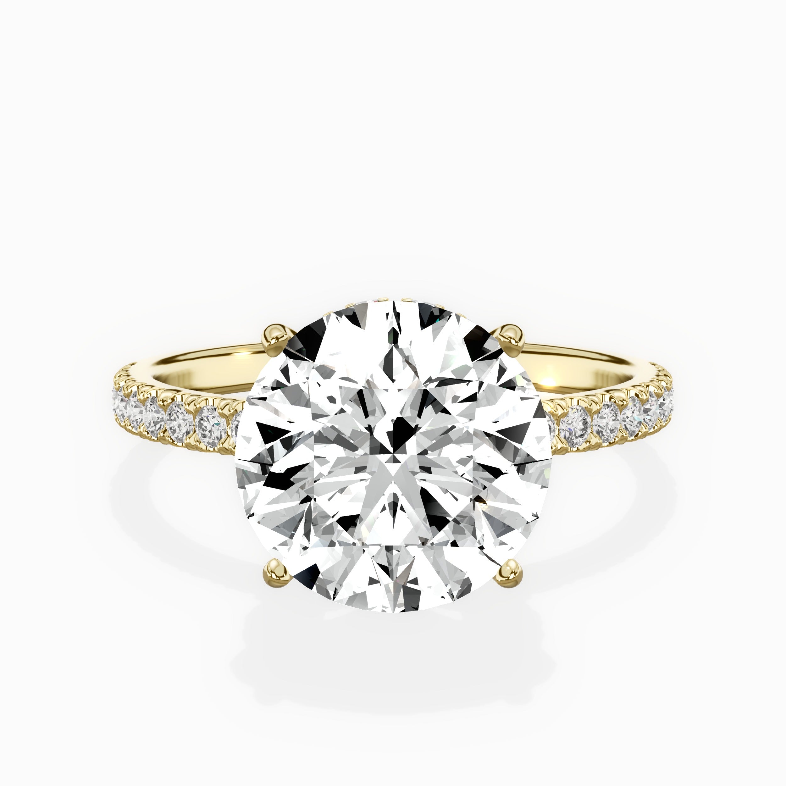 Alluring Hidden Halo Engagement Ring