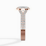 Split Shank Hidden Halo Engagement Ring