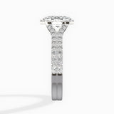 Split Shank Hidden Halo Engagement Ring