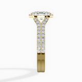 Split Shank Hidden Halo Engagement Ring