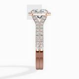 Split Shank Hidden Halo Engagement Ring