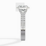 Split Shank Hidden Halo Engagement Ring