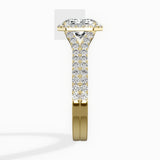 Split Shank Hidden Halo Engagement Ring