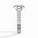 Split Shank Hidden Halo Engagement Ring