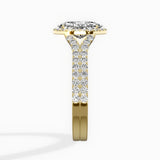 Split Shank Hidden Halo Engagement Ring