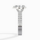Split Shank Hidden Halo Engagement Ring