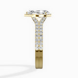 Split Shank Hidden Halo Engagement Ring