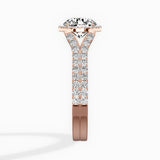 Split Shank Hidden Halo Engagement Ring